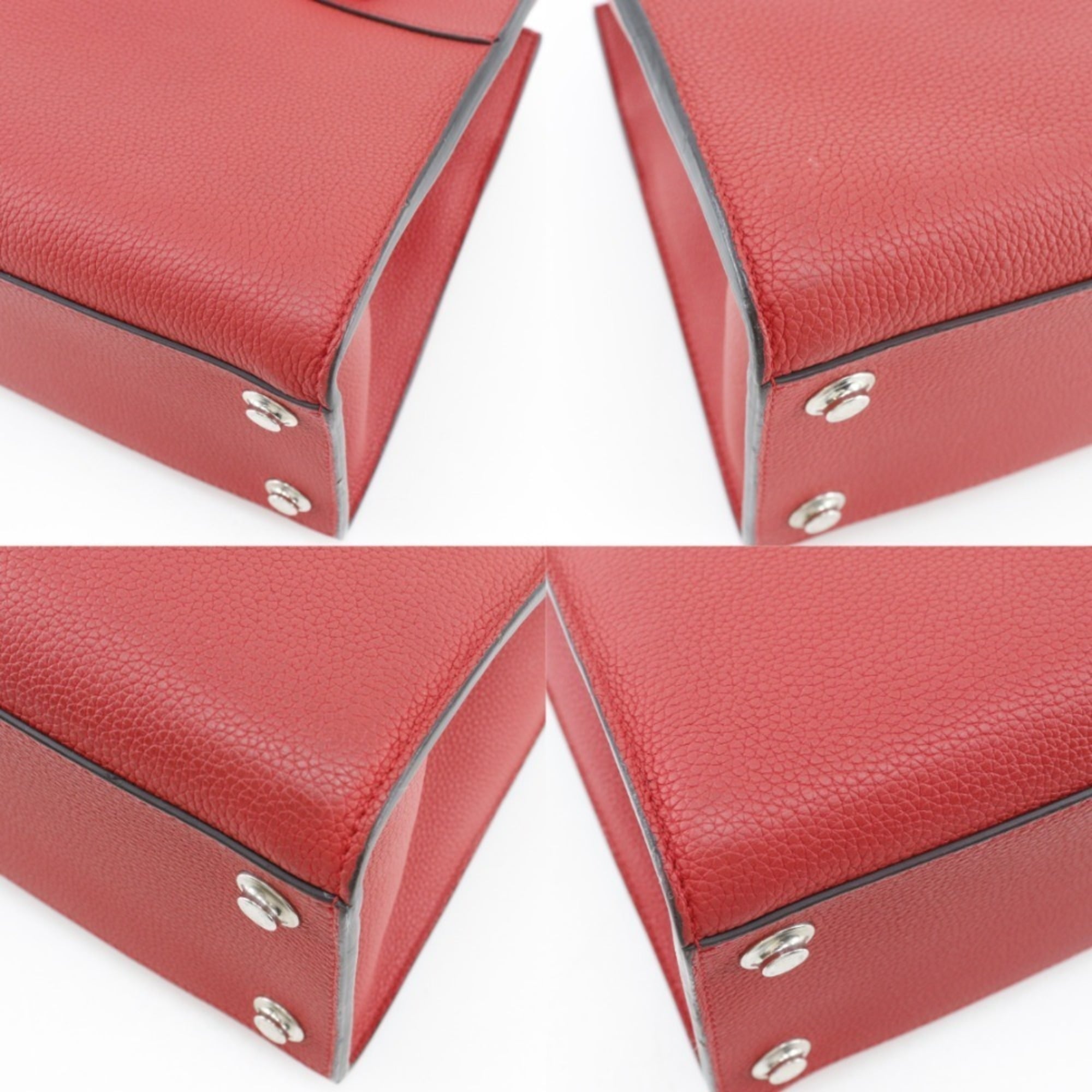 Louis Vuitton Red Color Rouge Leather Handbag Shoulder Bag (Pre-Owned)