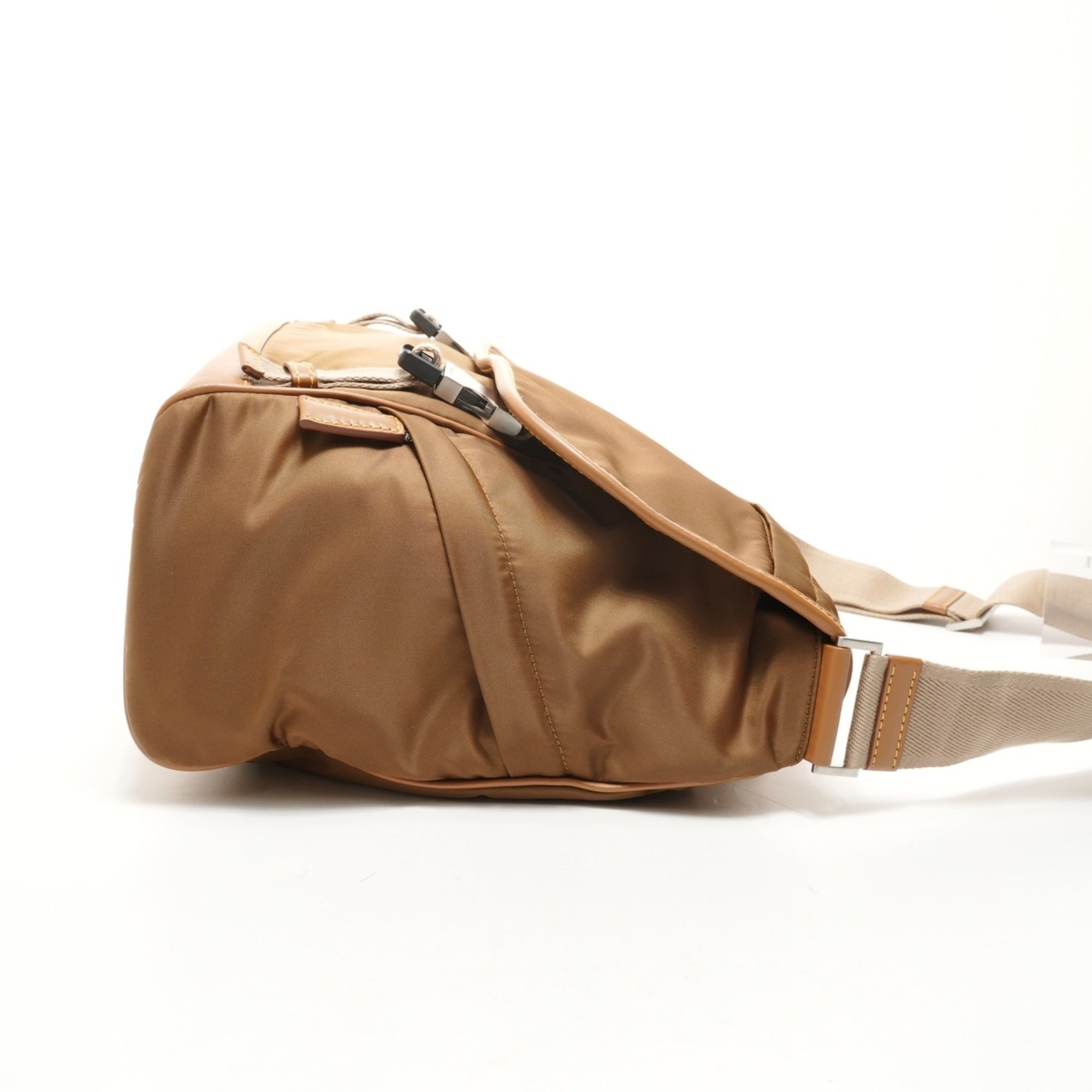 Prada Beige Nylon Shoulder Bag (Pre-Owned)