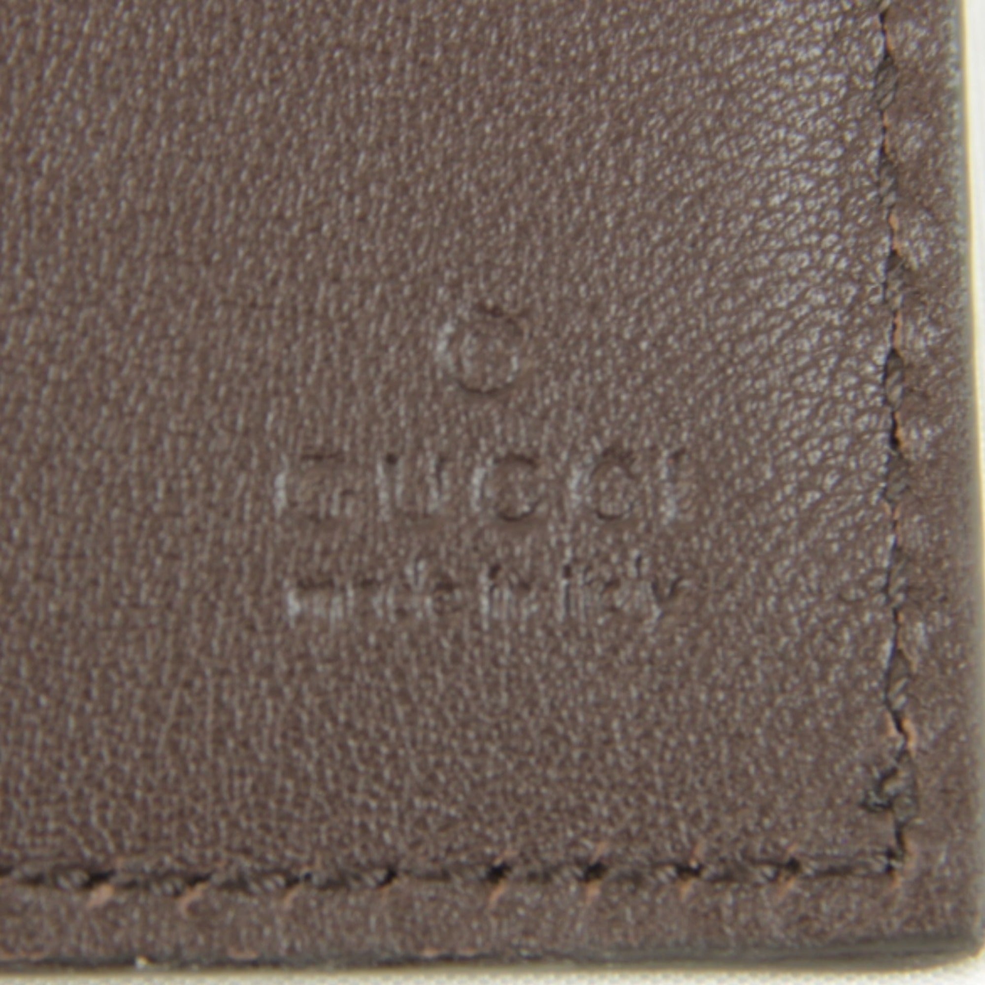 Gucci Brown Leather Long Bill Wallet (Bi-Fold) (Pre-Owned)