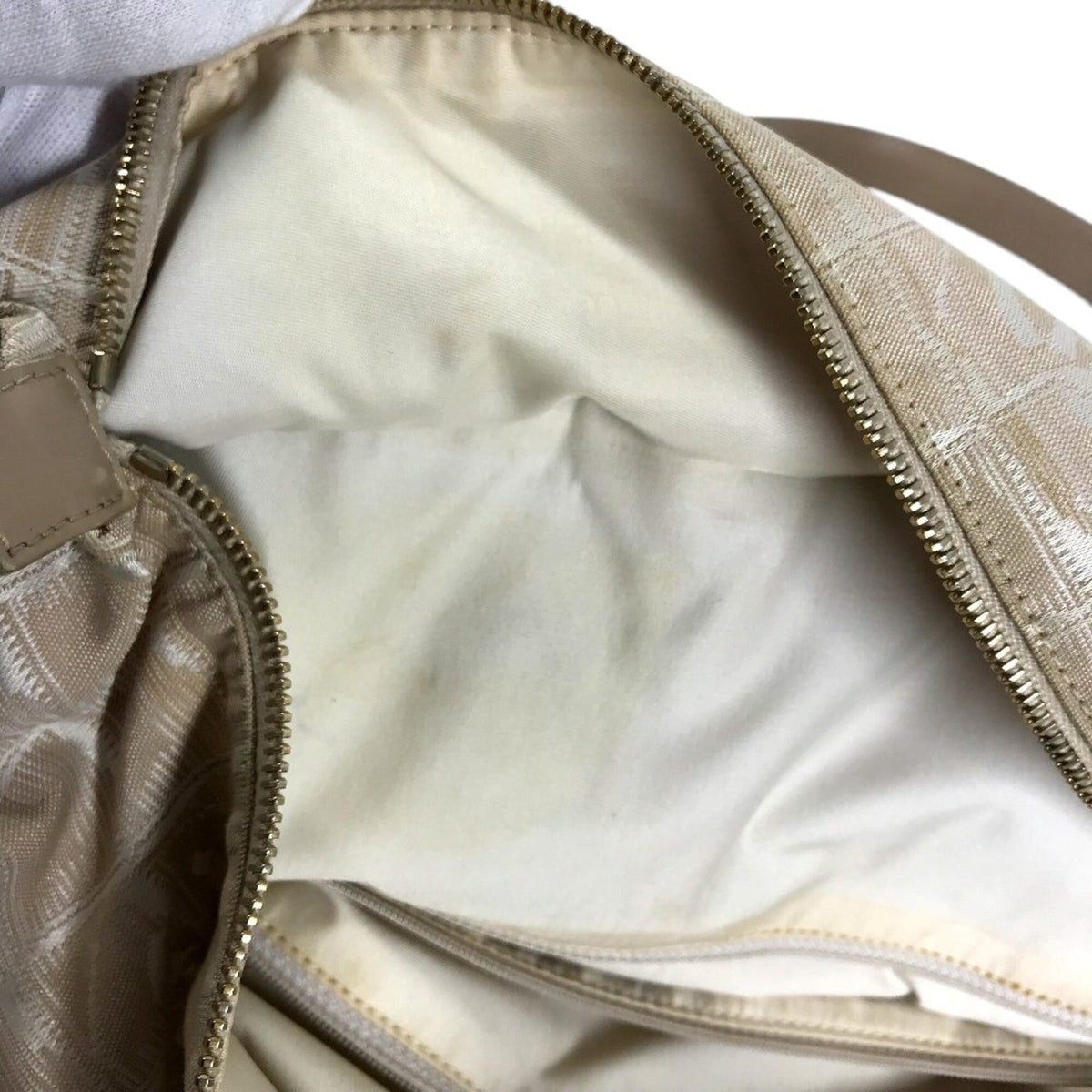 Chanel New Travel Line Beige Nylon Leather Tote Bag (Pre-Owned)