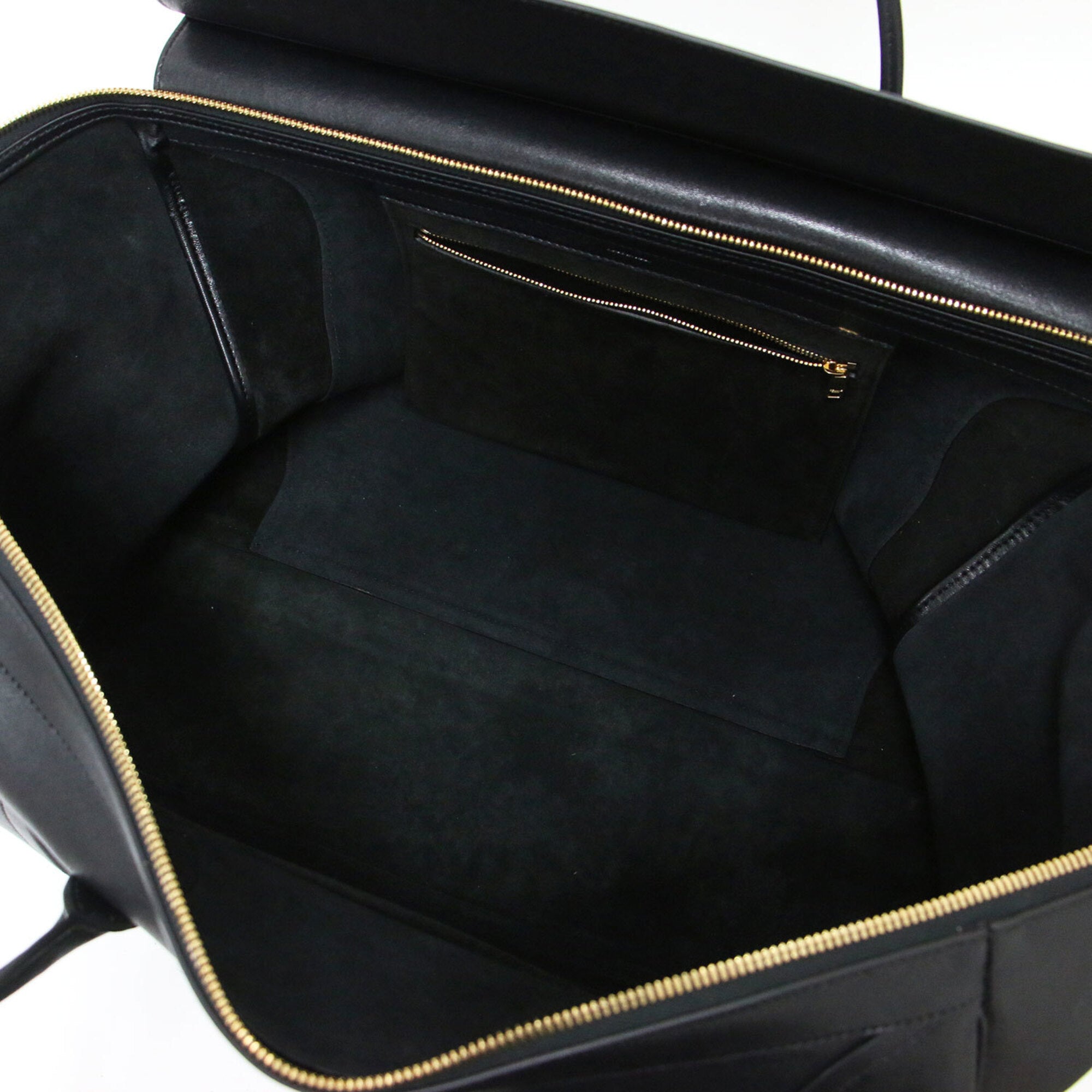 Celine Black Leather Suede Tote Bag (Pre-Owned)