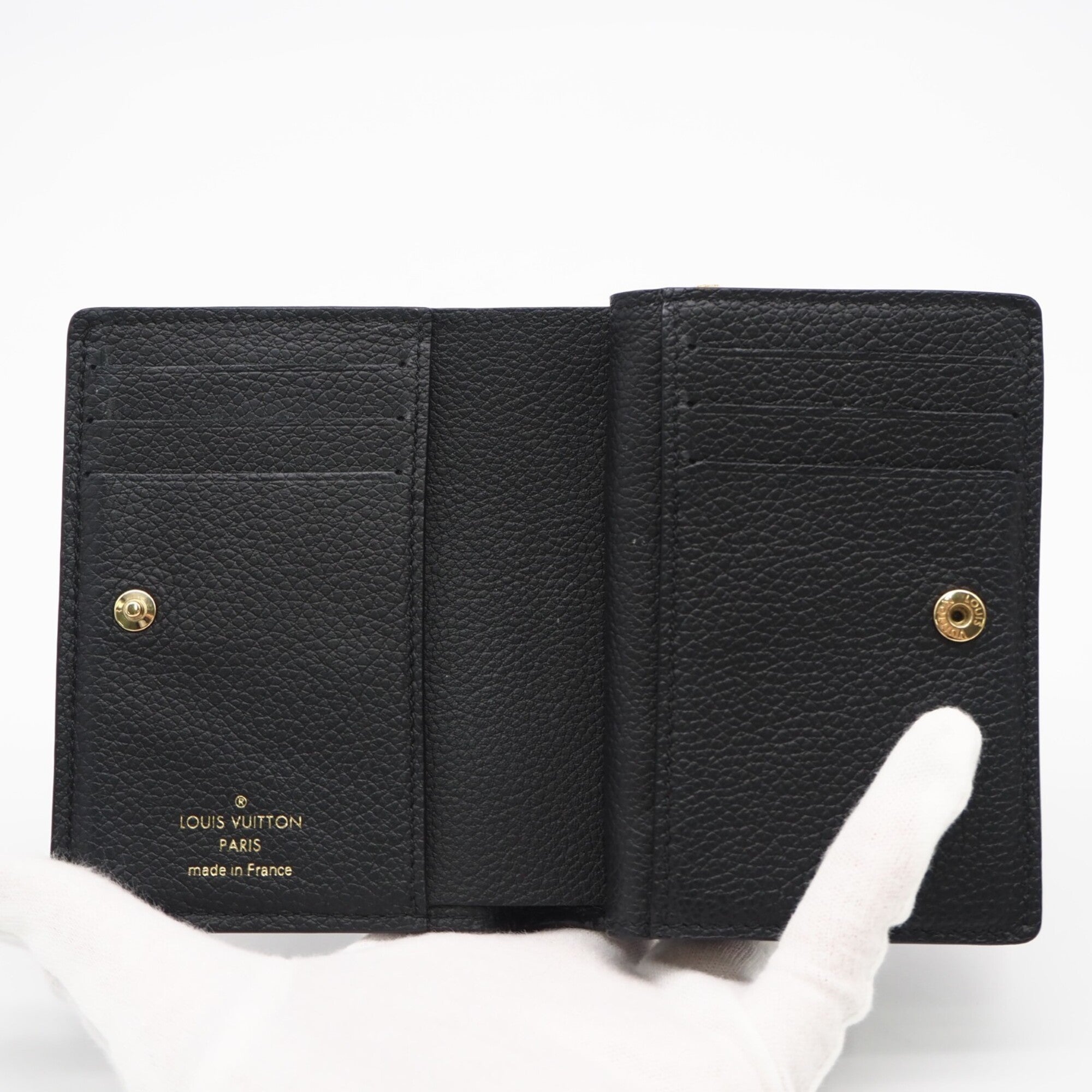 Louis Vuitton Monogram Empreinte Black Noir Leather Wallet (Bi-Fold) (Pre-Owned)