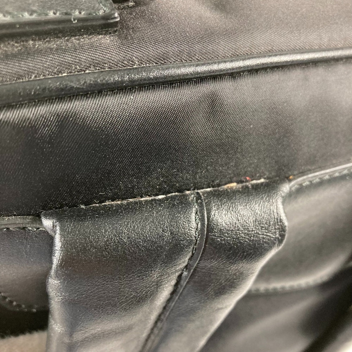 Versace Black Nylon Leather Backpack Handbag (Pre-Owned)