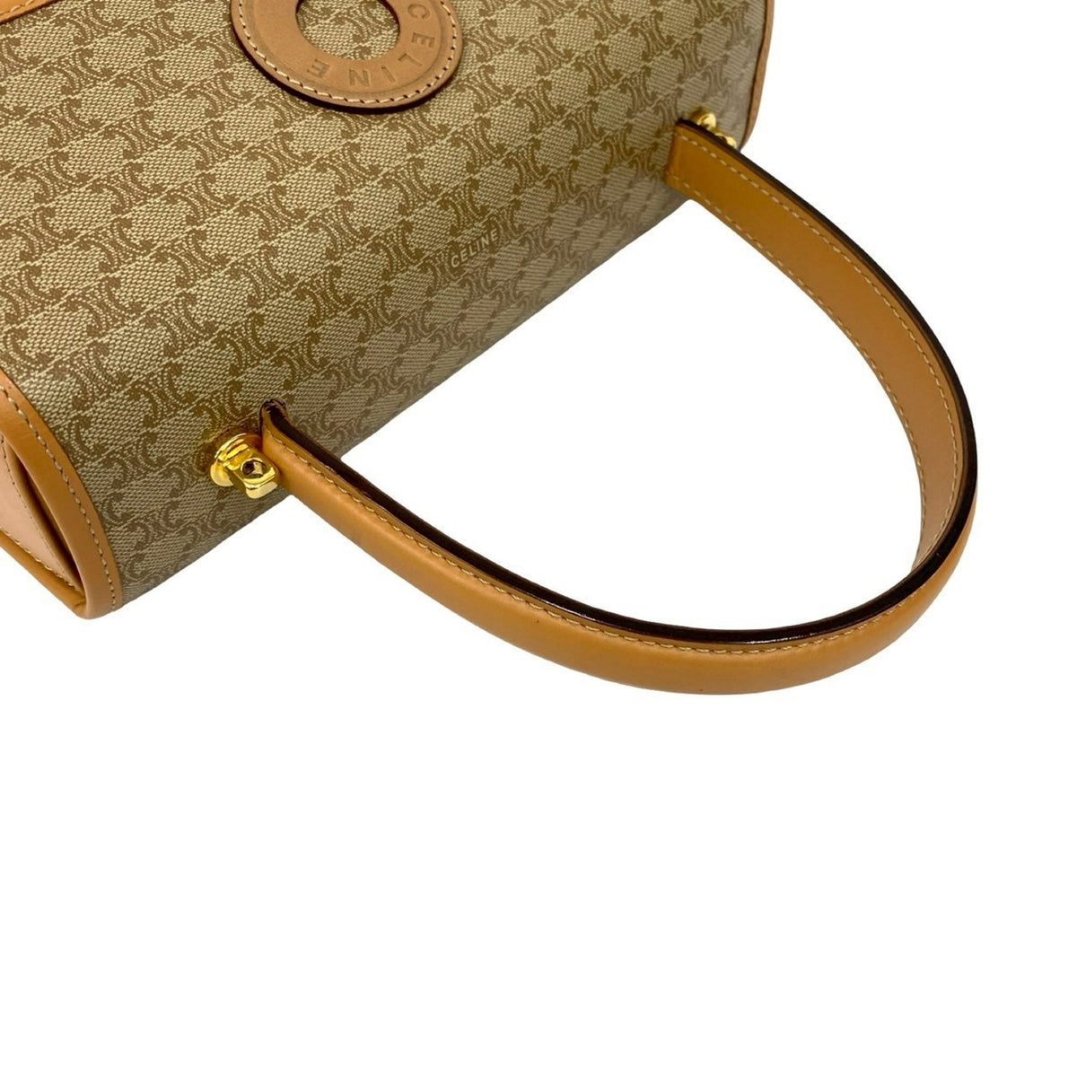 Celine Beige Leather Pvc Handbag Shoulder Bag (Pre-Owned)