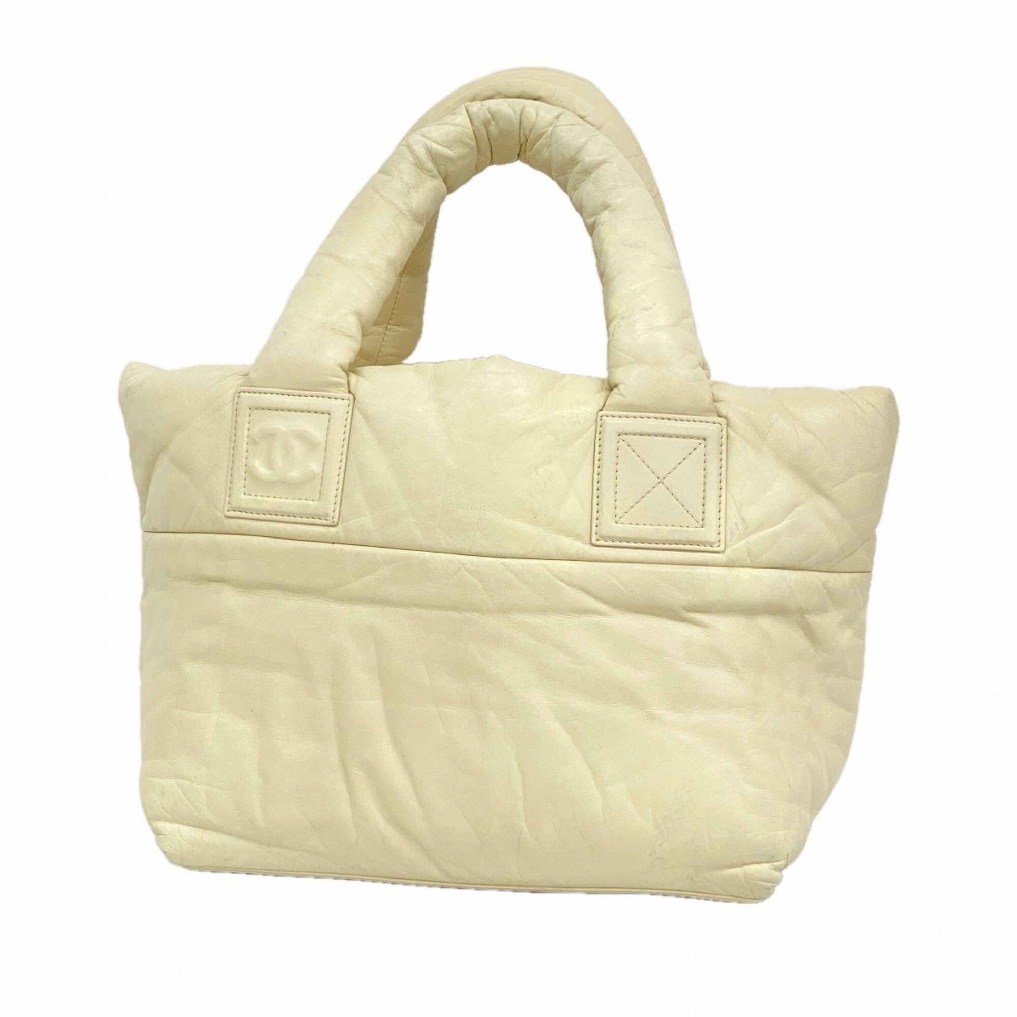 Chanel Ivory Leather Tote Bag (Pre-Owned)