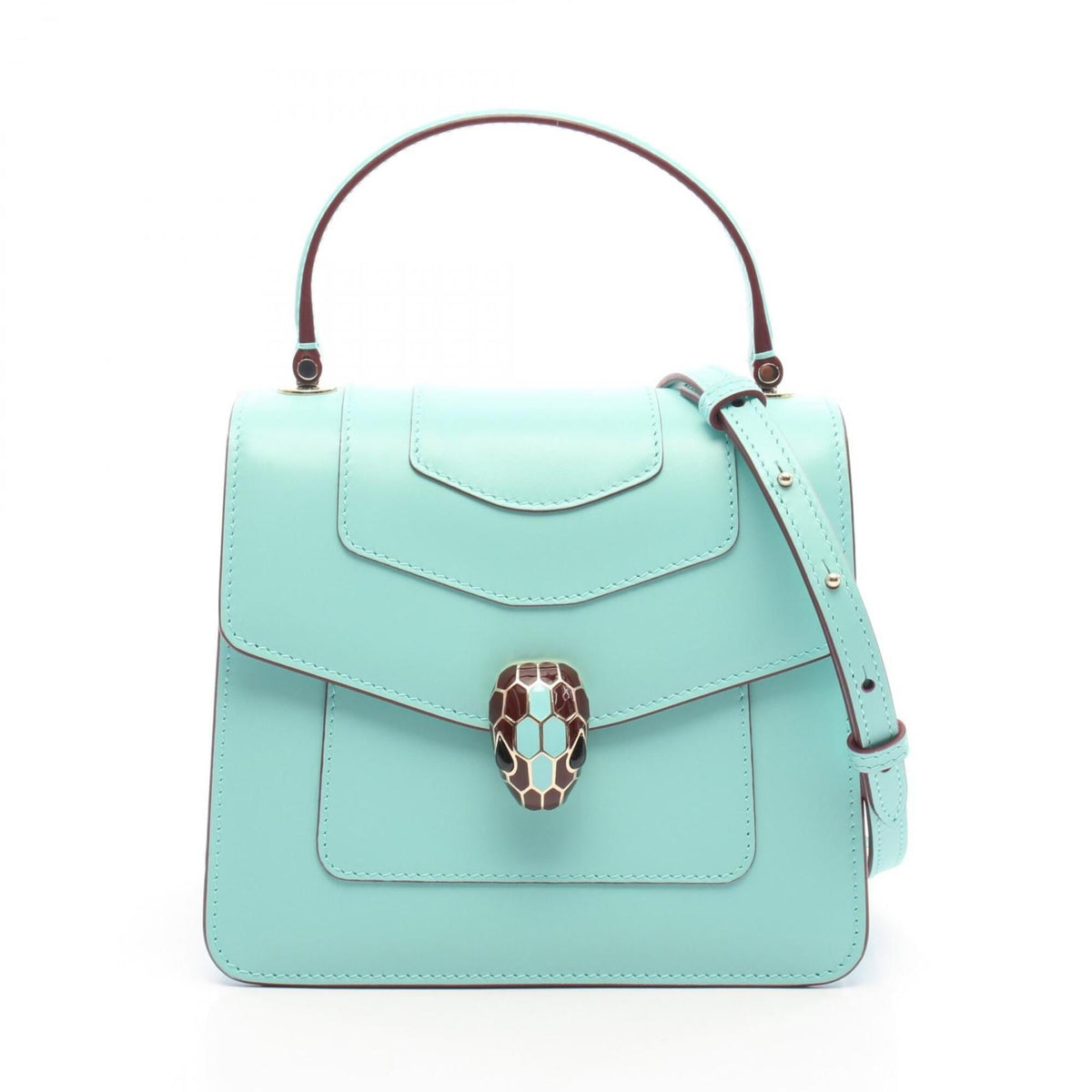 Bvlgari Blue Leather Handbag (Pre-Owned)