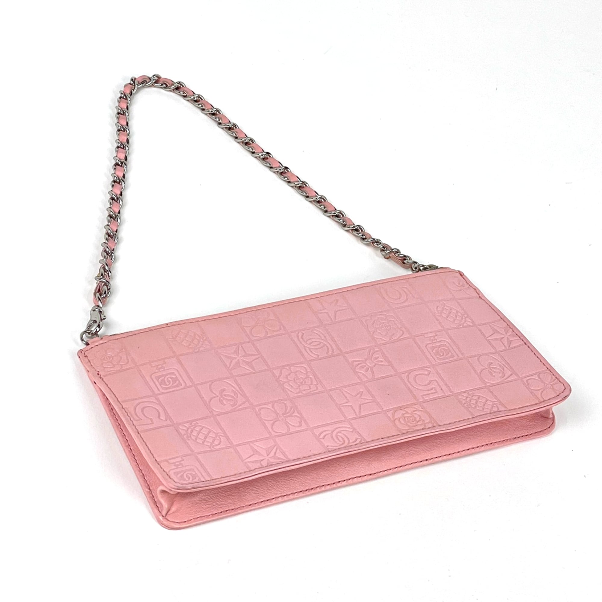 Chanel Pink Leather Handbag Pouch (Pre-Owned)