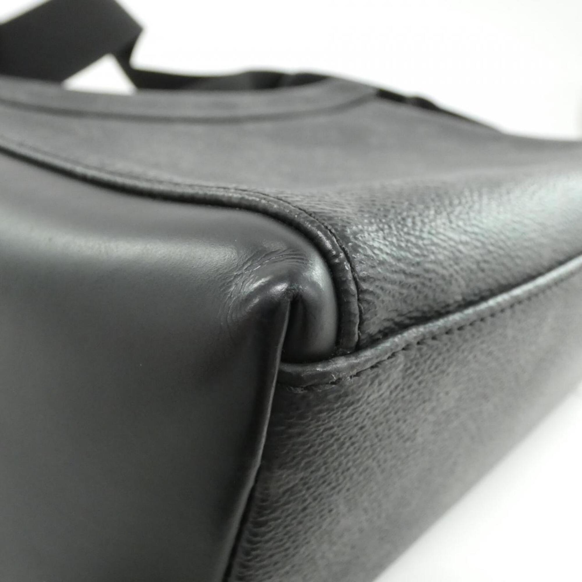 Louis Vuitton Black Coated Canvas Shoulder Bag (Pre-Owned)