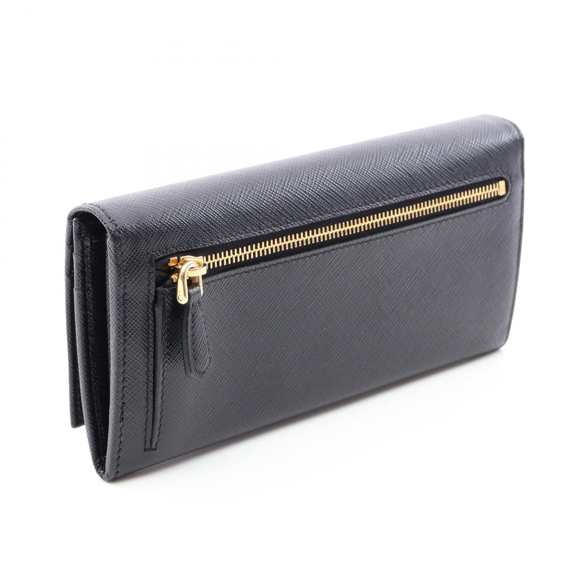 Prada Black Saffiano Long Wallet (Bi-Fold) (Pre-Owned)