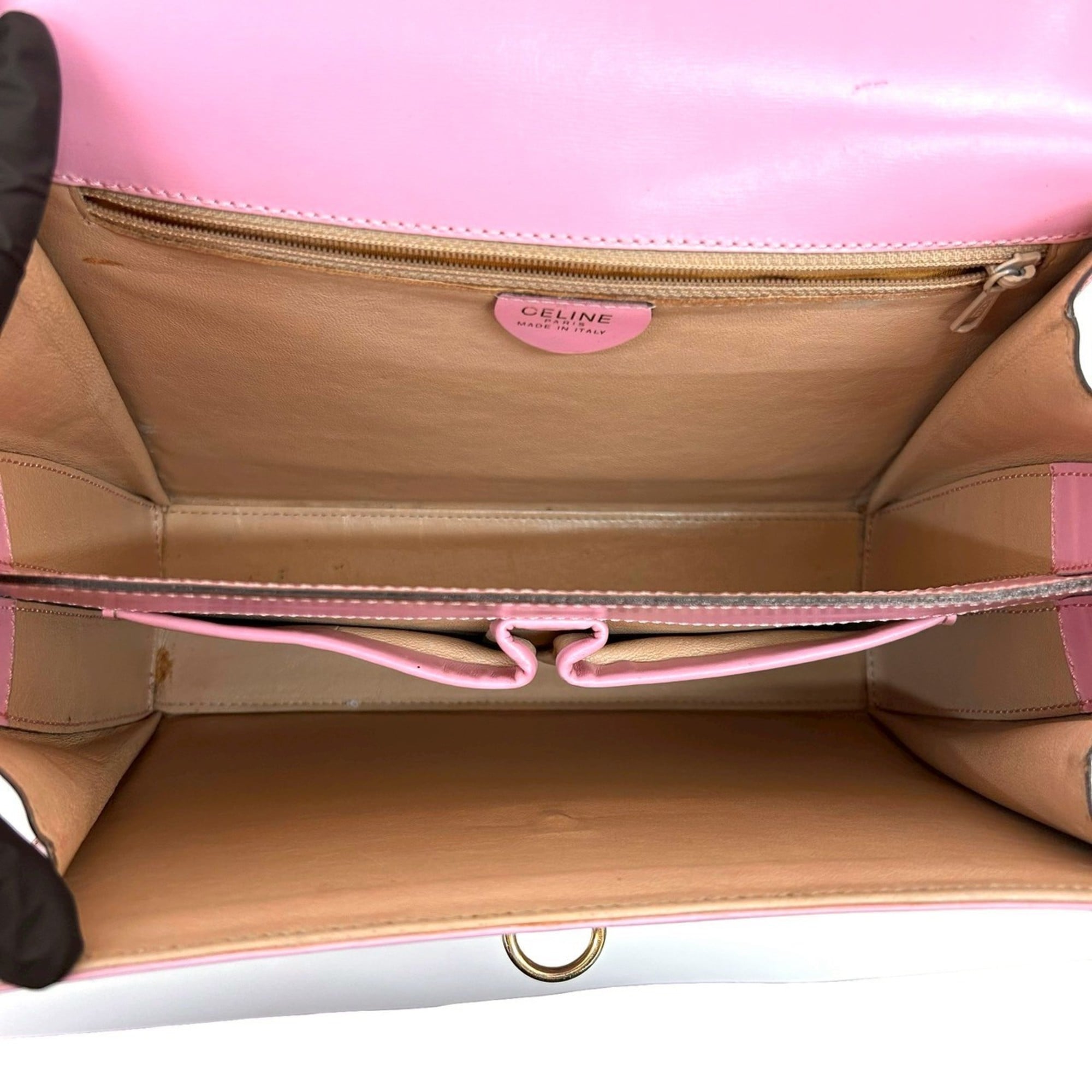 Celine Pink Leather Pochette Shoulder Bag (Pre-Owned)