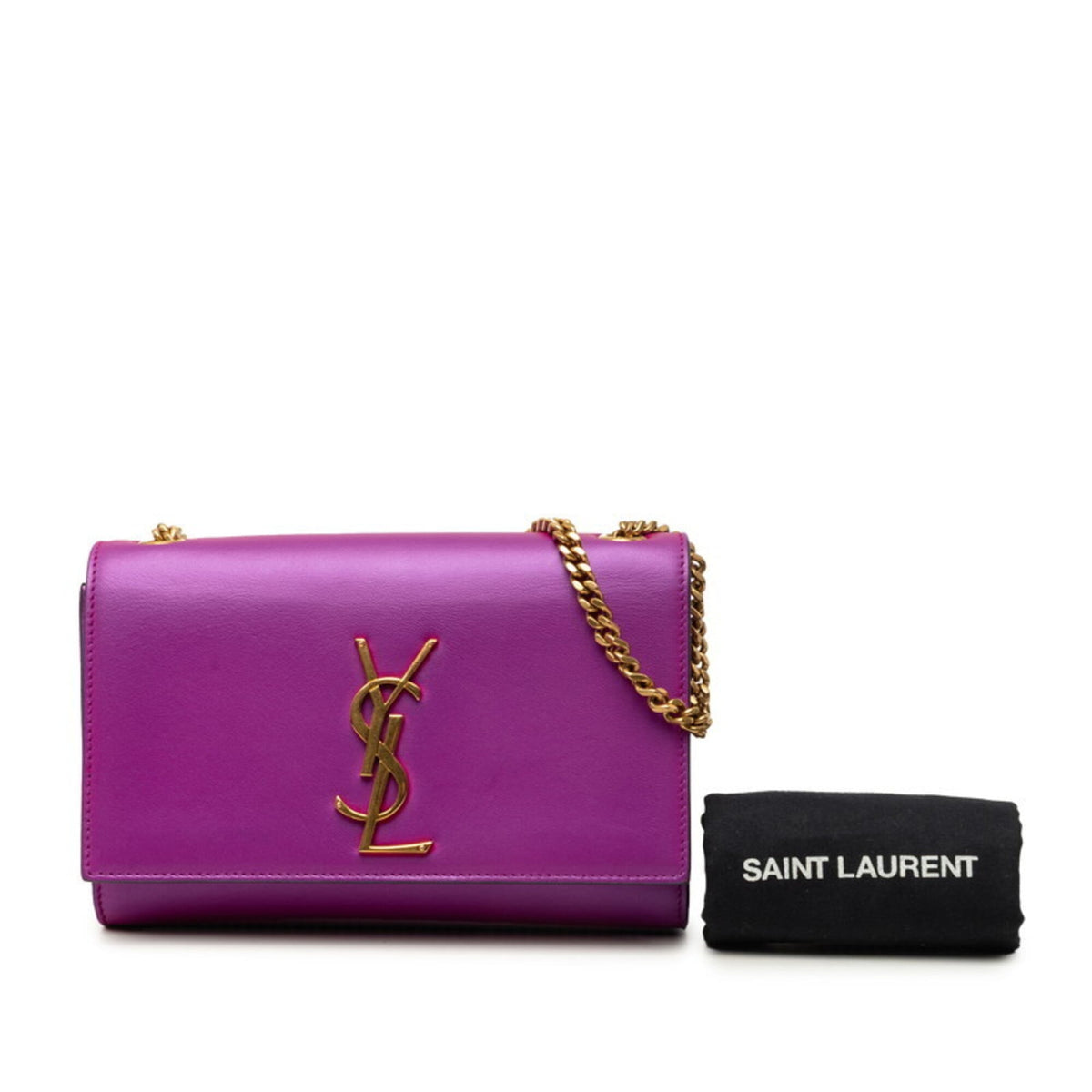 Saint Laurent Purple Leather Shoulder Bag (Pre-Owned)