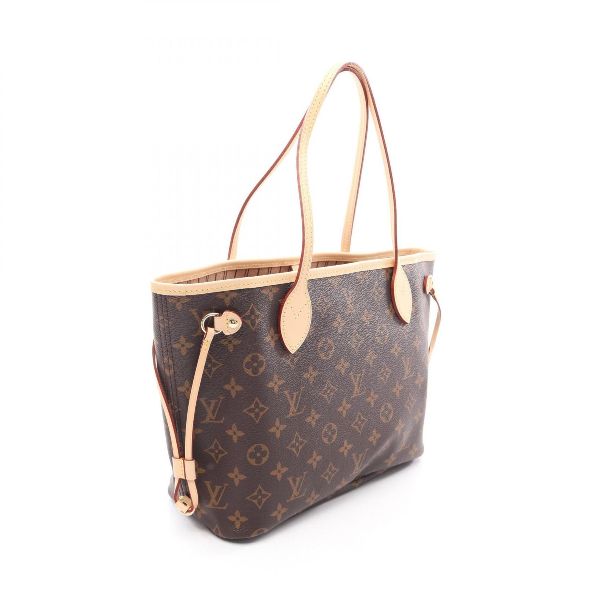 Louis Vuitton Brown Coated Canvas Leather Handbag Pouch Tote Bag (Pre-Owned)