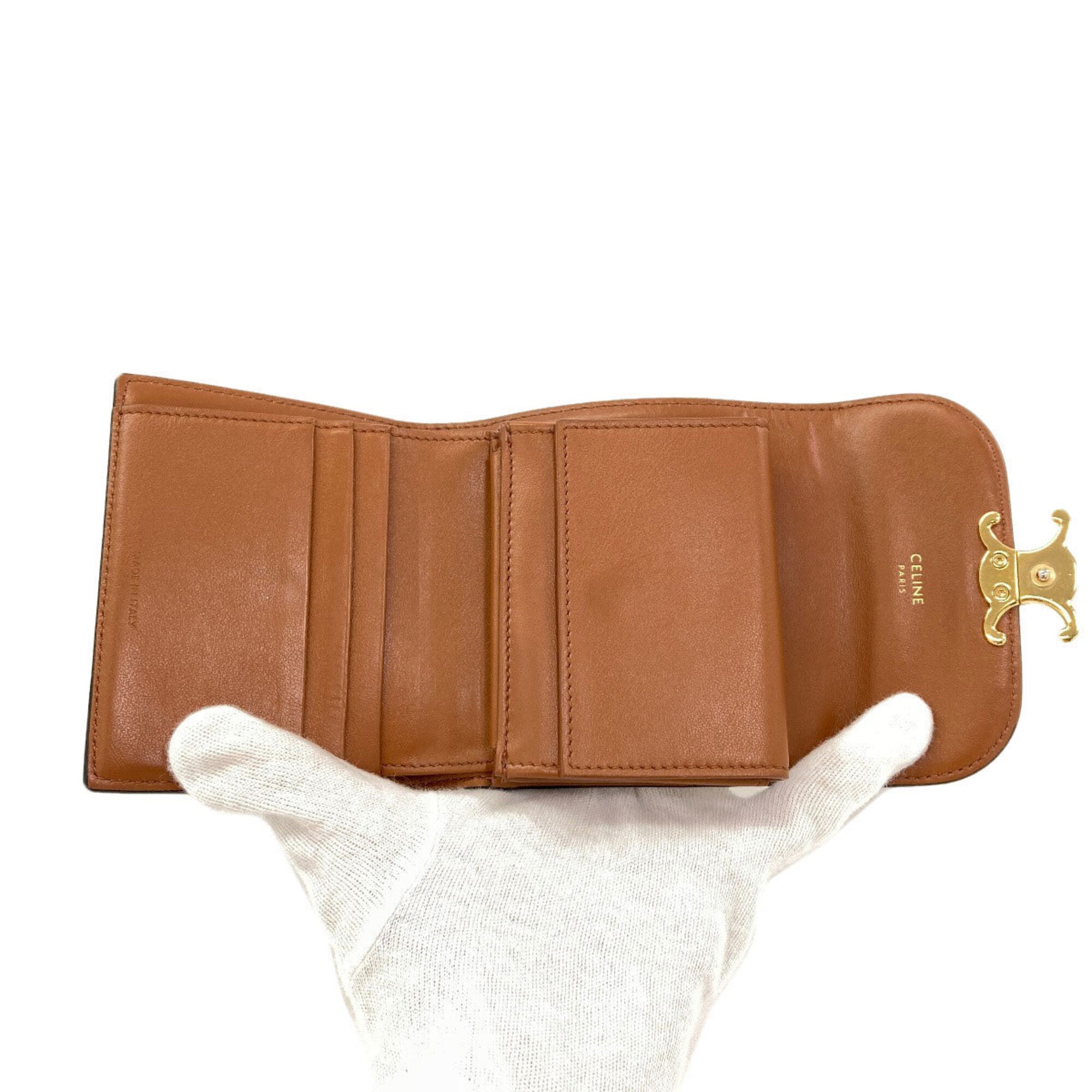 Celine Brown Pvc Wallet (Tri-Fold) (Pre-Owned)