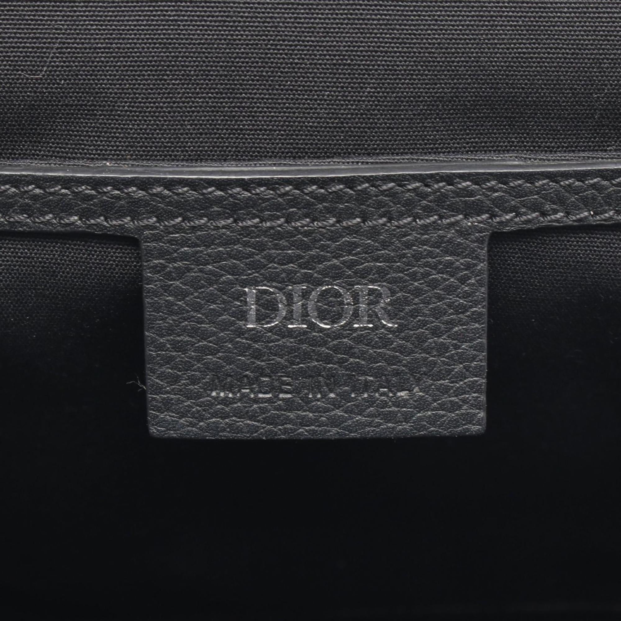 Christian Dior Beige Navy Canvas Leather Fanny Pack Sling Bag (Pre-Owned)