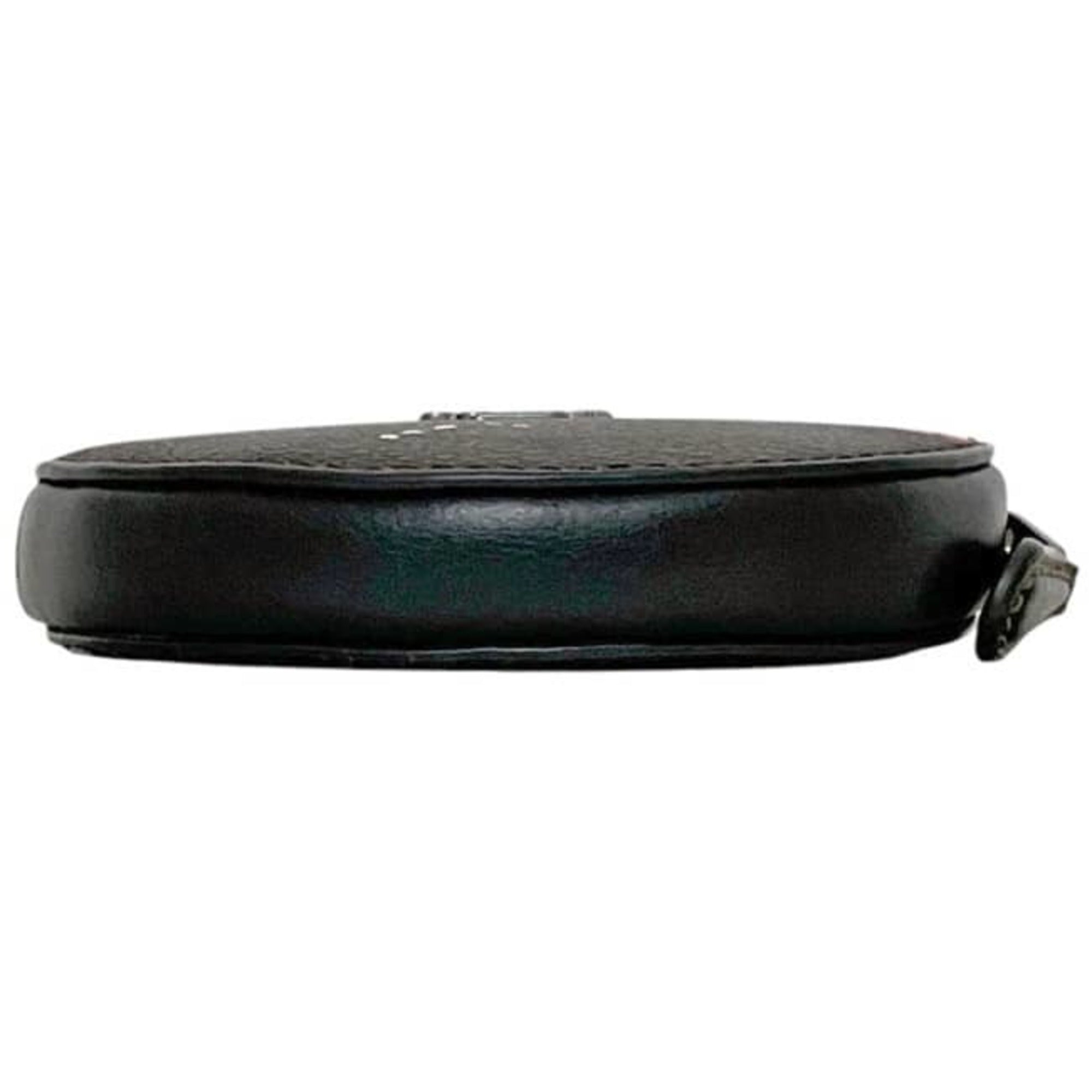 Coach Black Brown Pvc Leather Coin Purse/Coin Case (Pre-Owned)