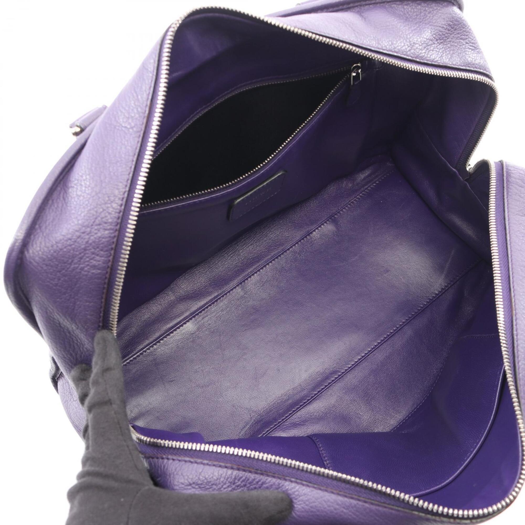 Loewe Purple Leather Handbag (Pre-Owned)