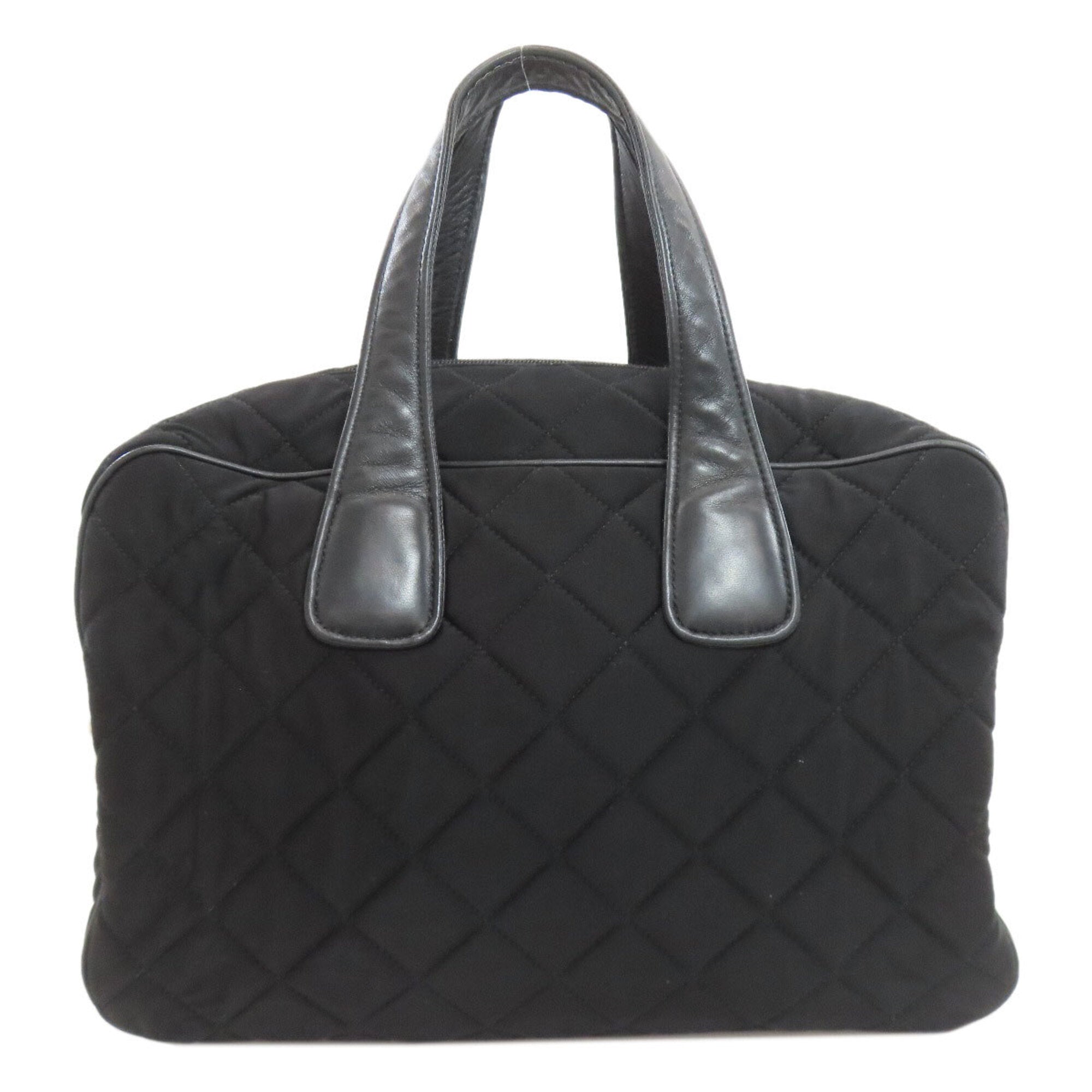 Prada Black Cotton Canvas Handbag (Pre-Owned)