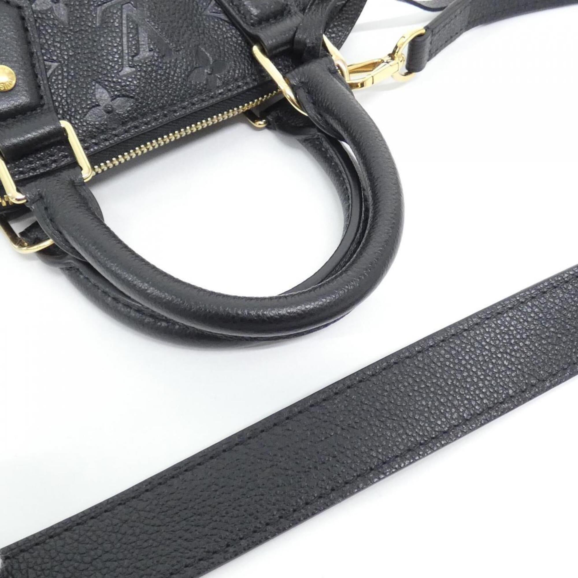 Louis Vuitton Black Monogram Leather Handbag (Pre-Owned)