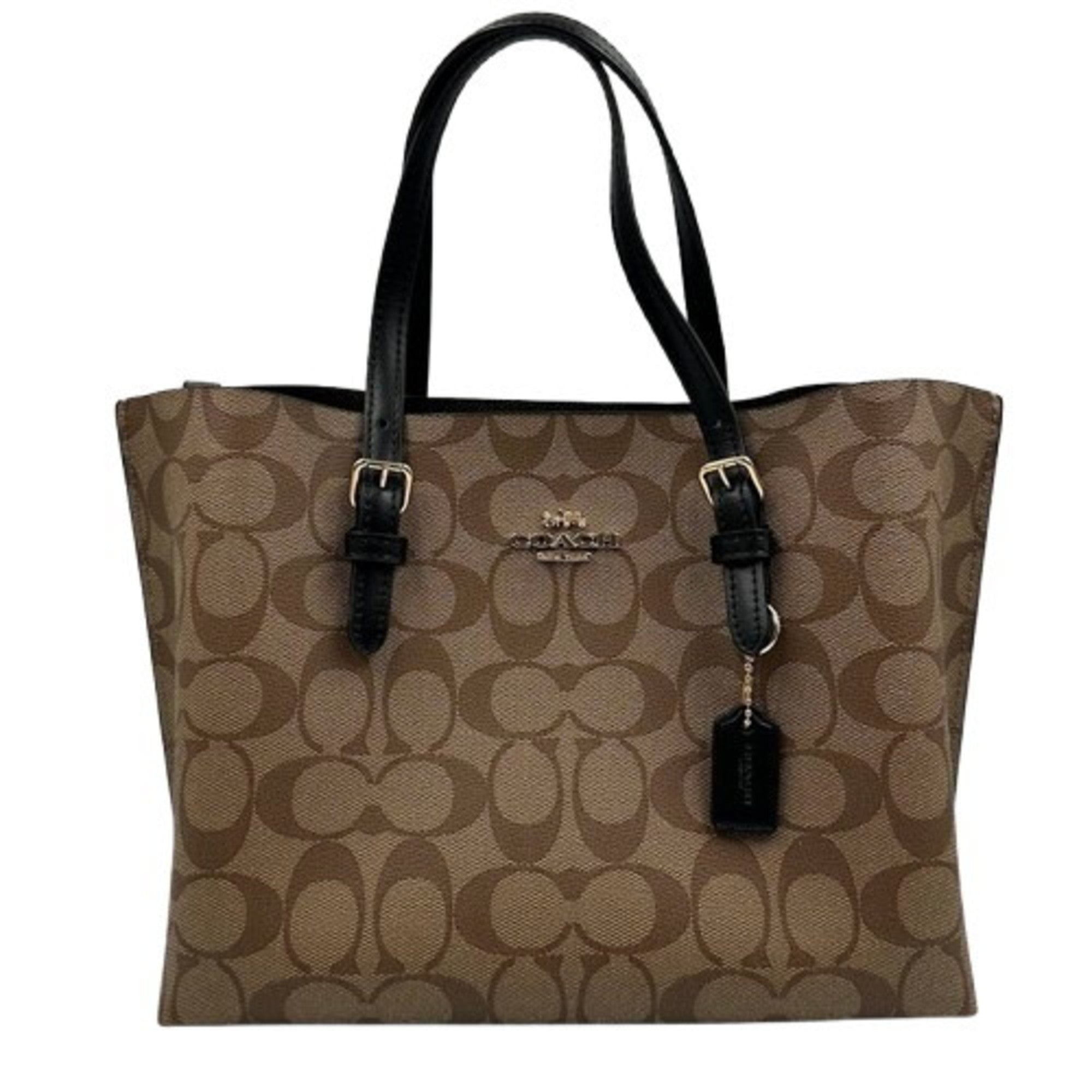 Coach Signature Brown Pvc Handbag (Pre-Owned)