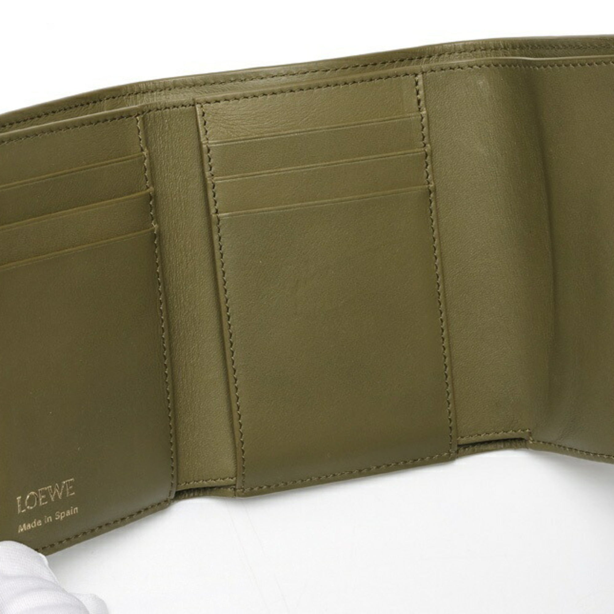 Loewe Khaki Wallet (Tri-Fold) (Pre-Owned)