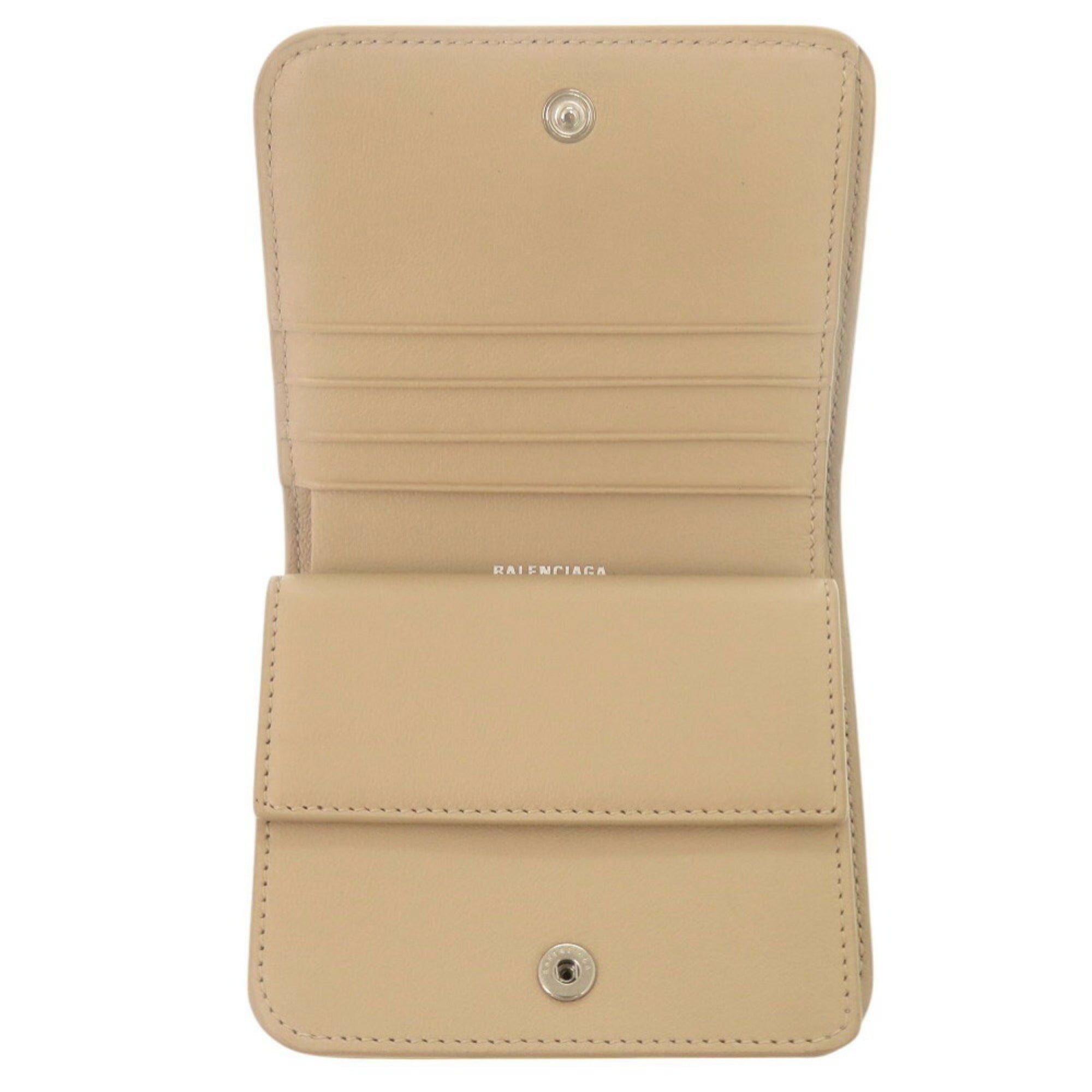 Balenciaga Beige Leather Wallet (Bi-Fold) (Pre-Owned)