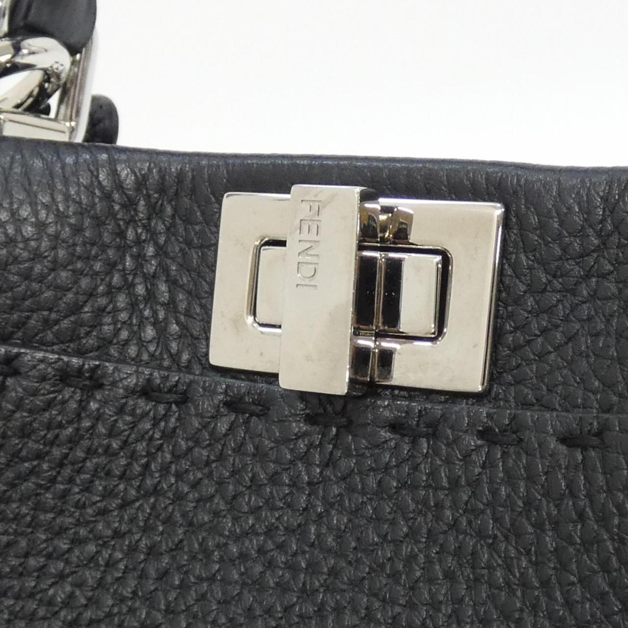 Fendi Black Leather Handbag (Pre-Owned)