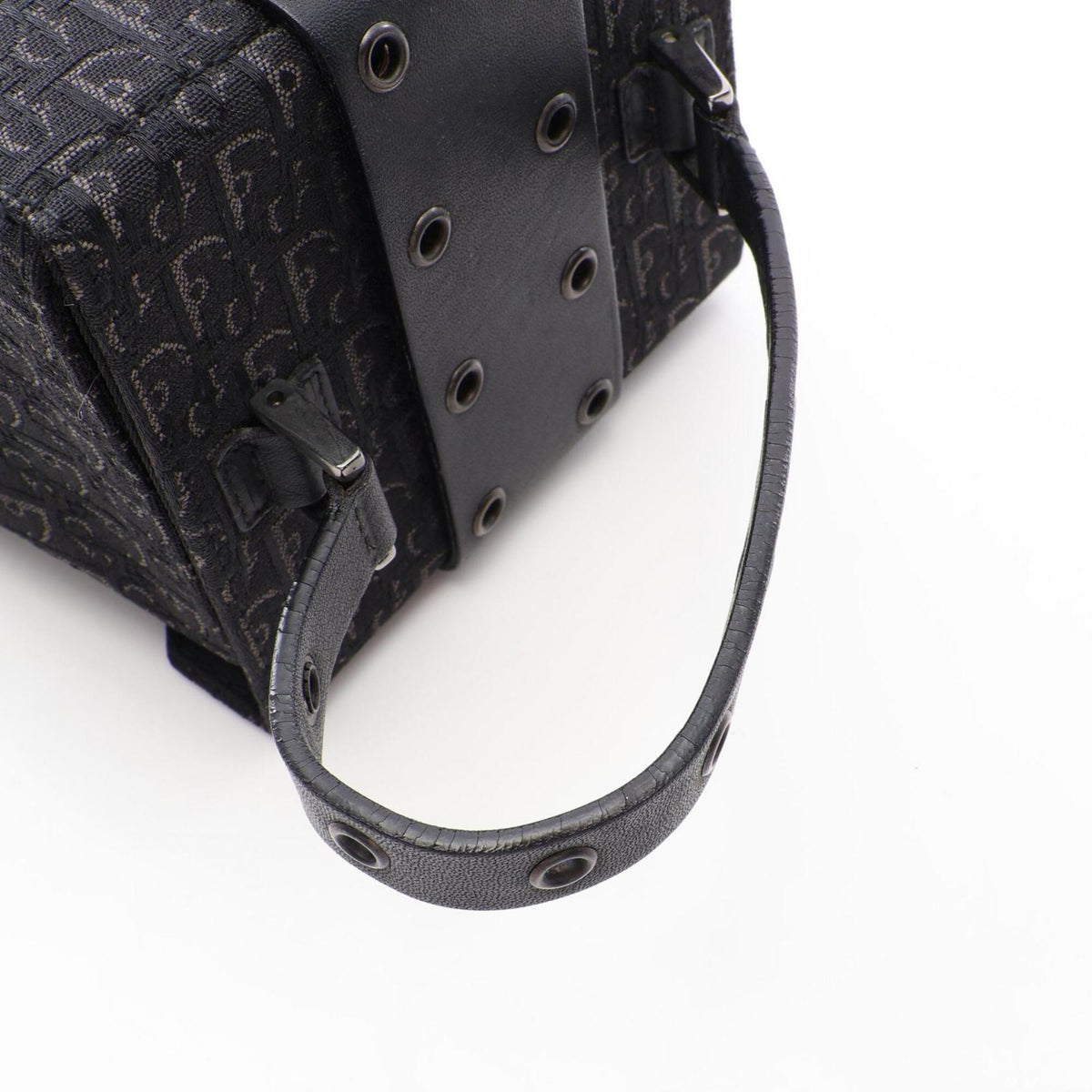 Christian Dior Black Canvas Leather Handbag (Pre-Owned)