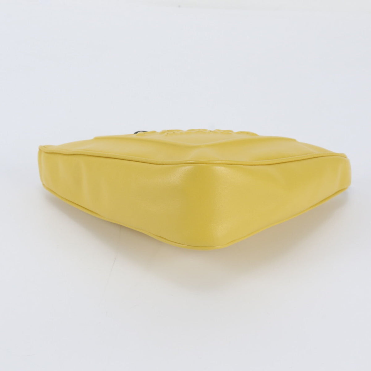 Prada Yellow Leather Clutch Bag Handbag Pouch (Pre-Owned)