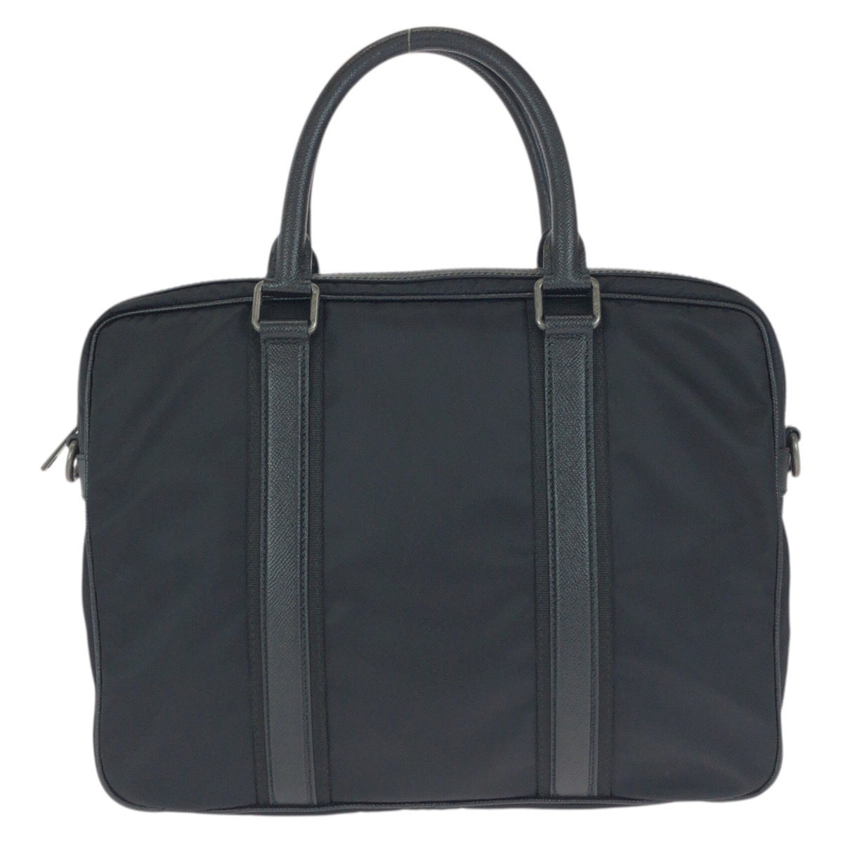 Dolce & Gabbana Black Nylon Leather Briefcase Shoulder Bag (Pre-Owned)