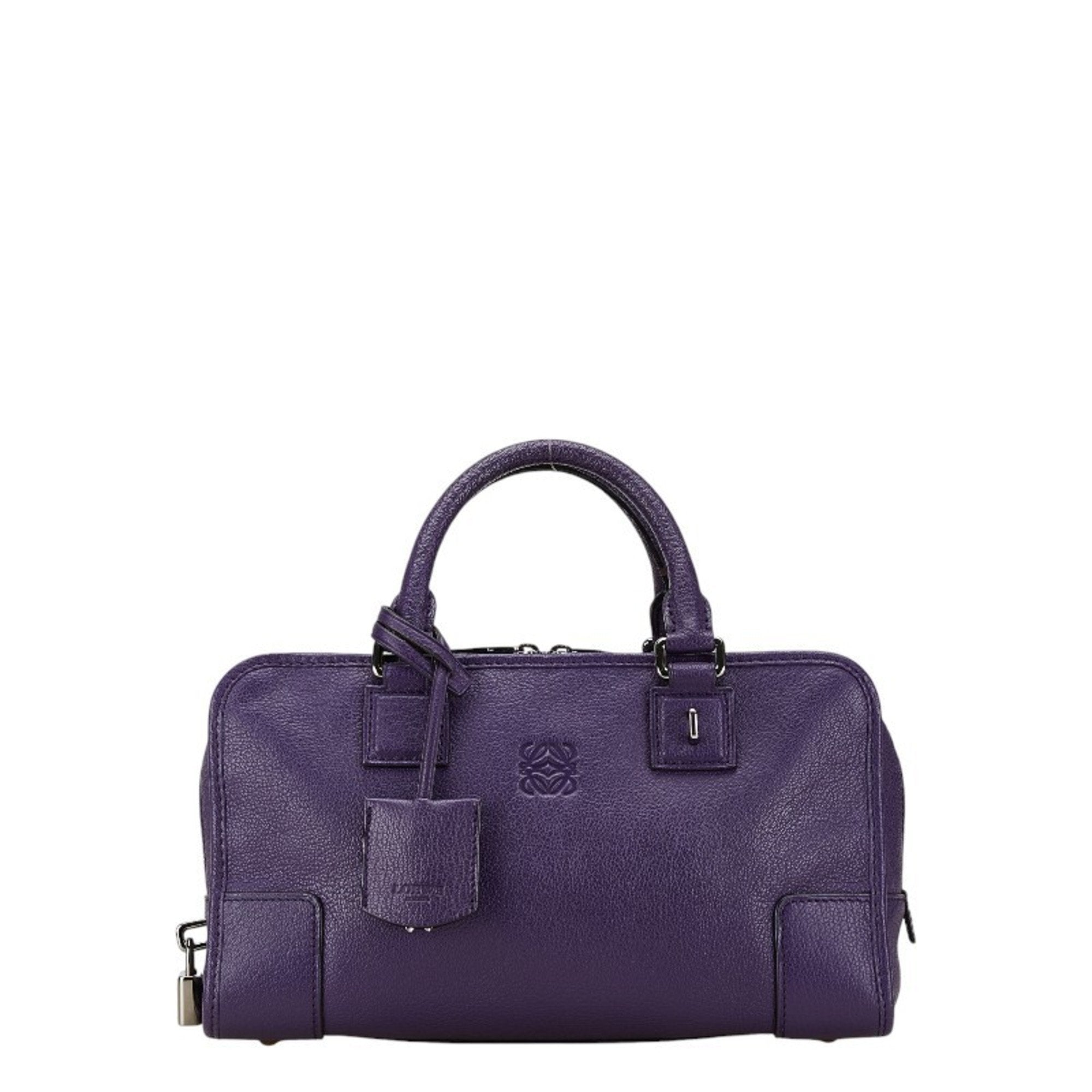 Loewe Purple Leather Handbag (Pre-Owned)