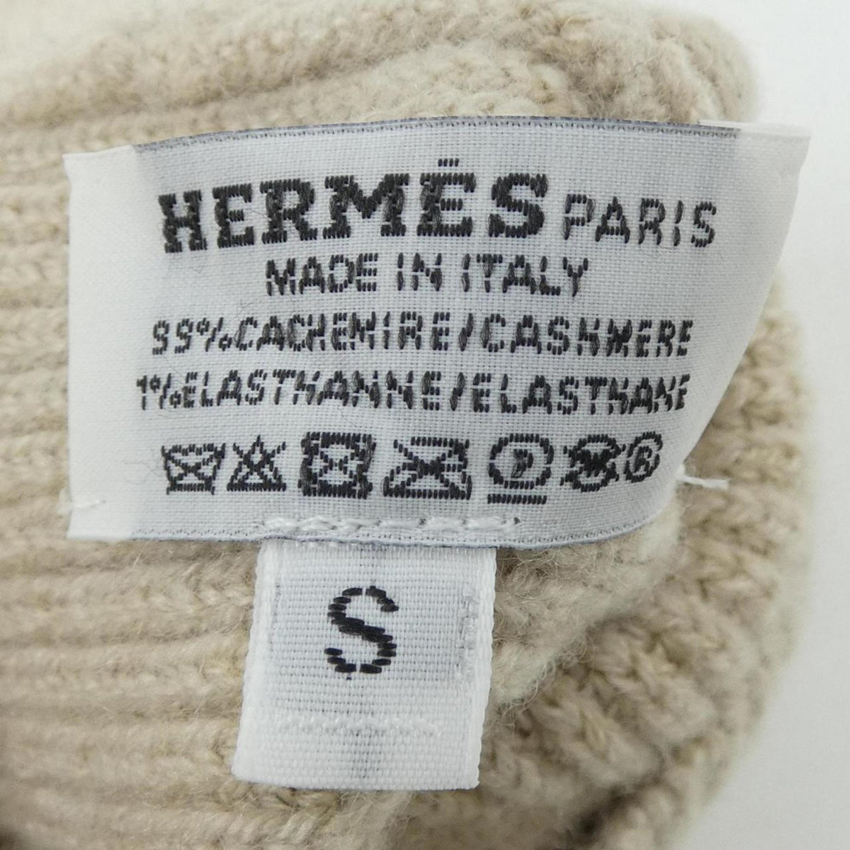 Hermes Beige Cashmere Warm Gloves (Pre-Owned)