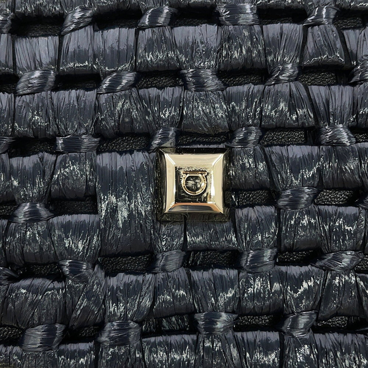 Salvatore Ferragamo Black Raffia Handbag (Pre-Owned)