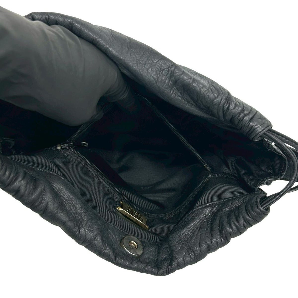 Loewe Black Leather Pochette Shoulder Bag (Pre-Owned)
