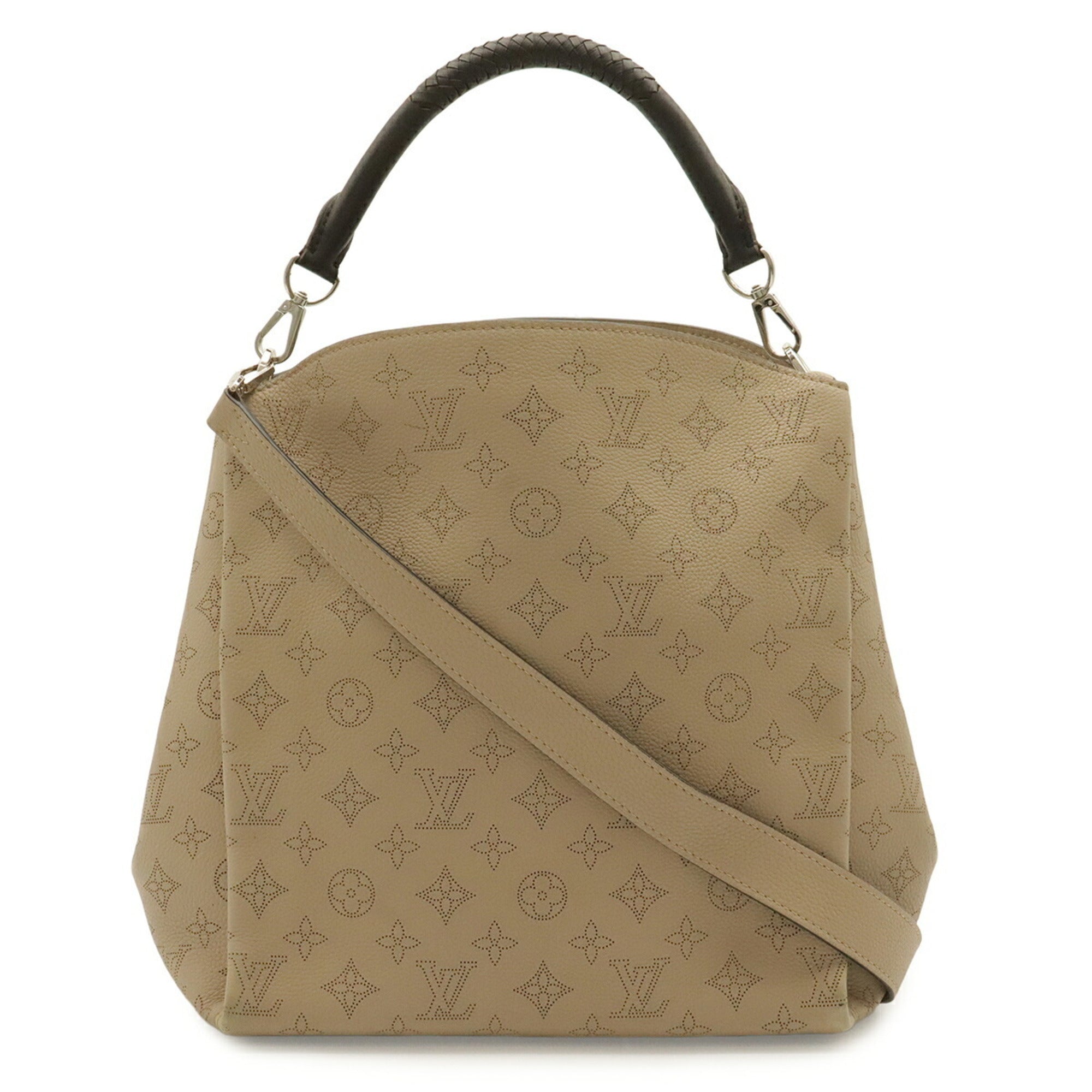 Louis Vuitton Galle Pink Beige Mahina Leather Shoulder Bag (Pre-Owned)
