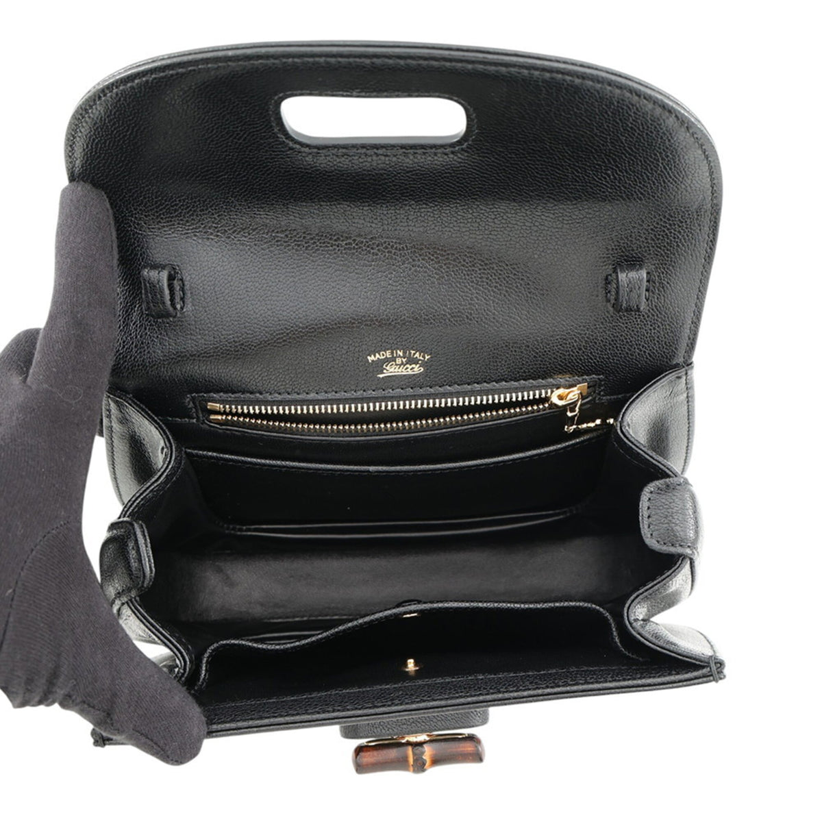 Gucci Black Leather Handbag (Pre-Owned)