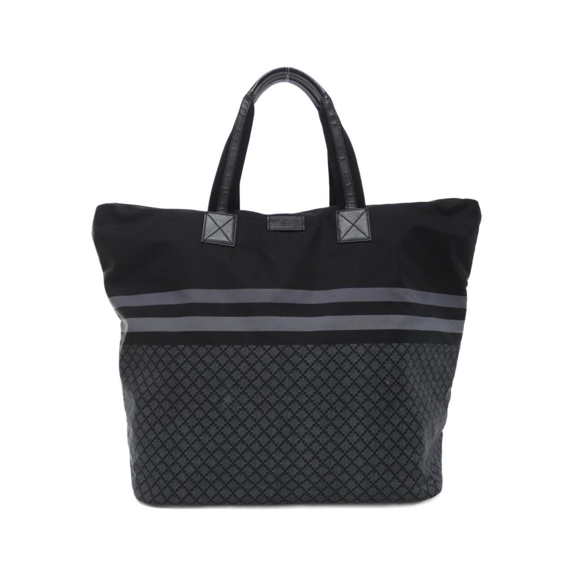 Gucci Black Gray Nylon Handbag (Pre-Owned)