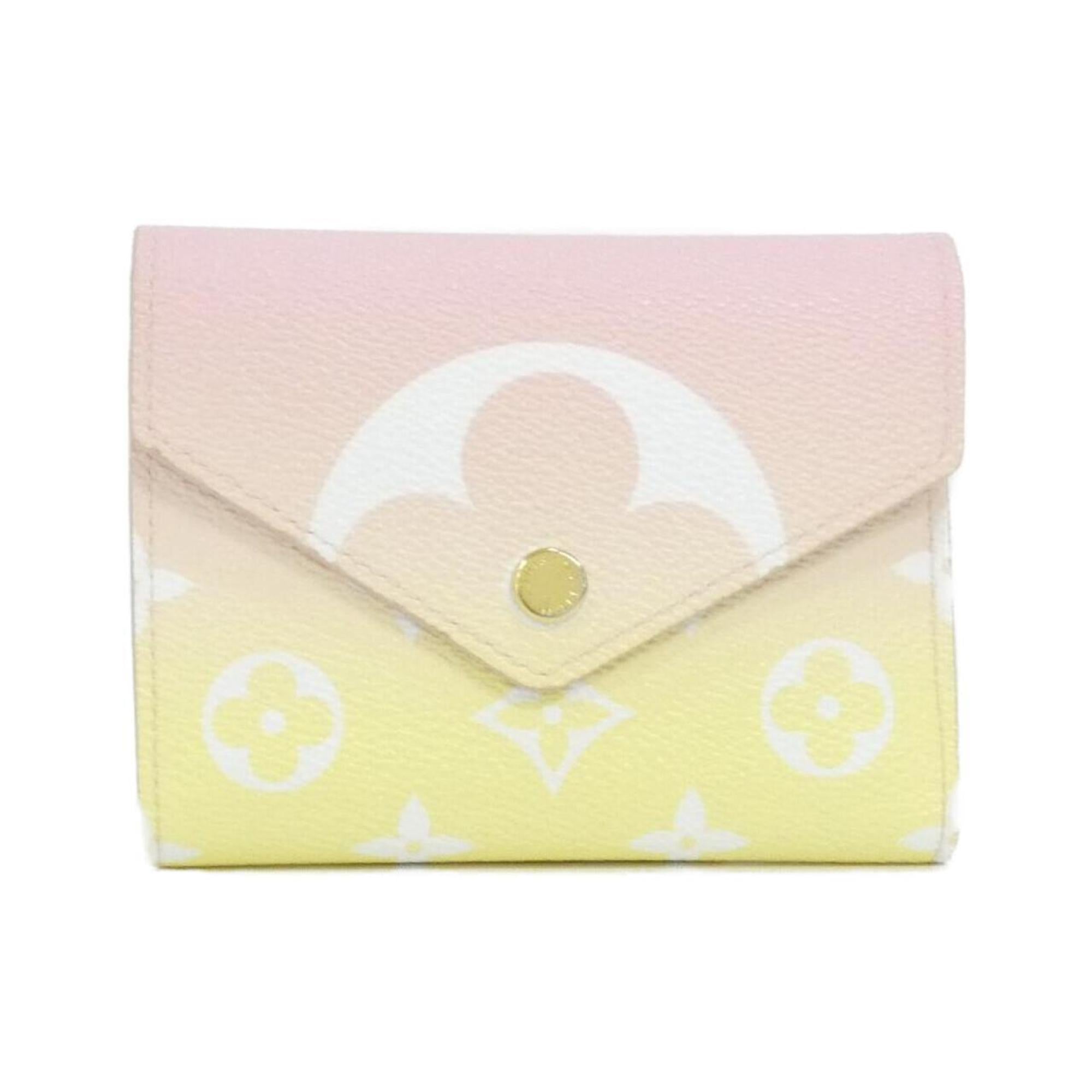 Louis Vuitton Rose Coated Canvas Wallet (Tri-Fold) (Pre-Owned)