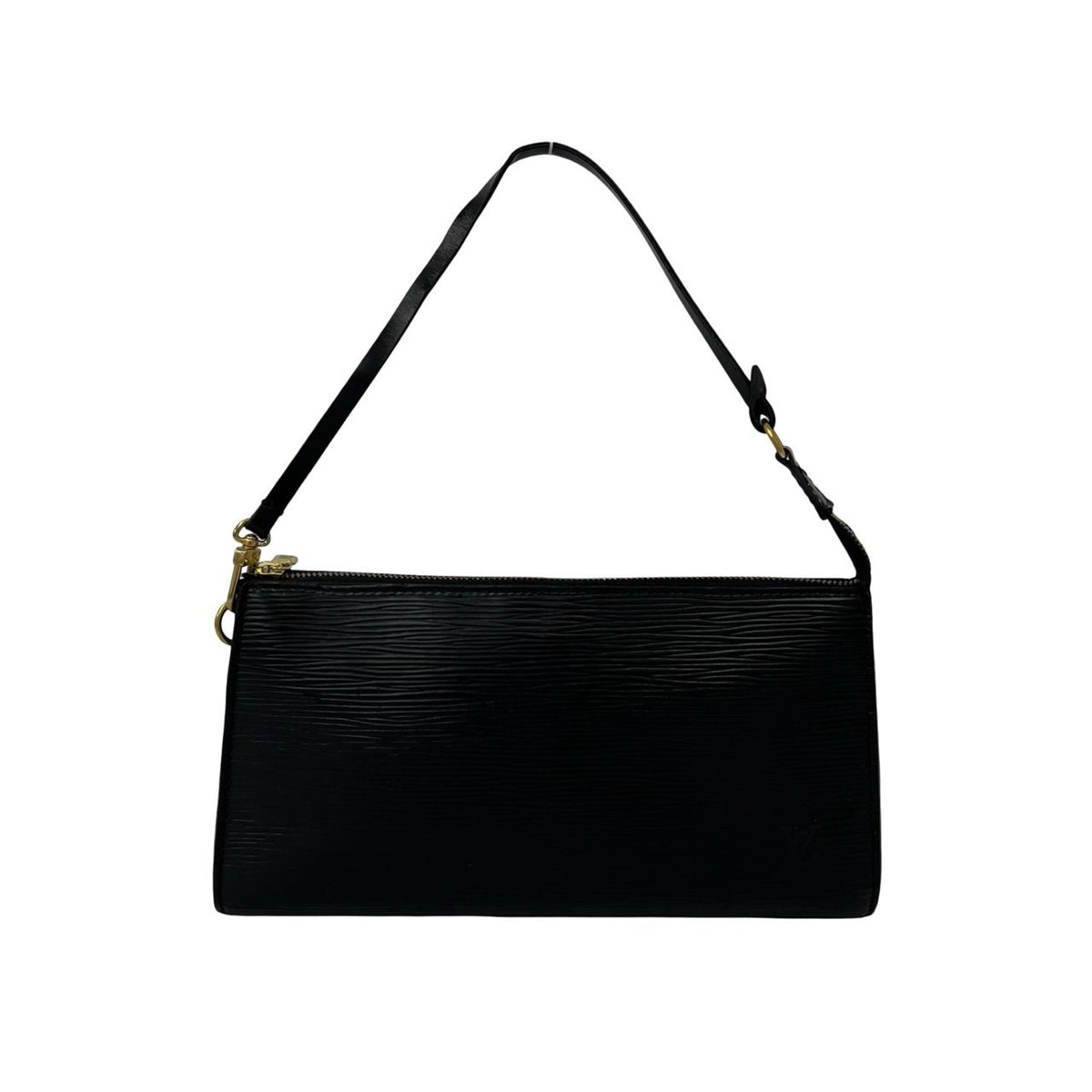Louis Vuitton Black Leather Handbag Pouch (Pre-Owned)
