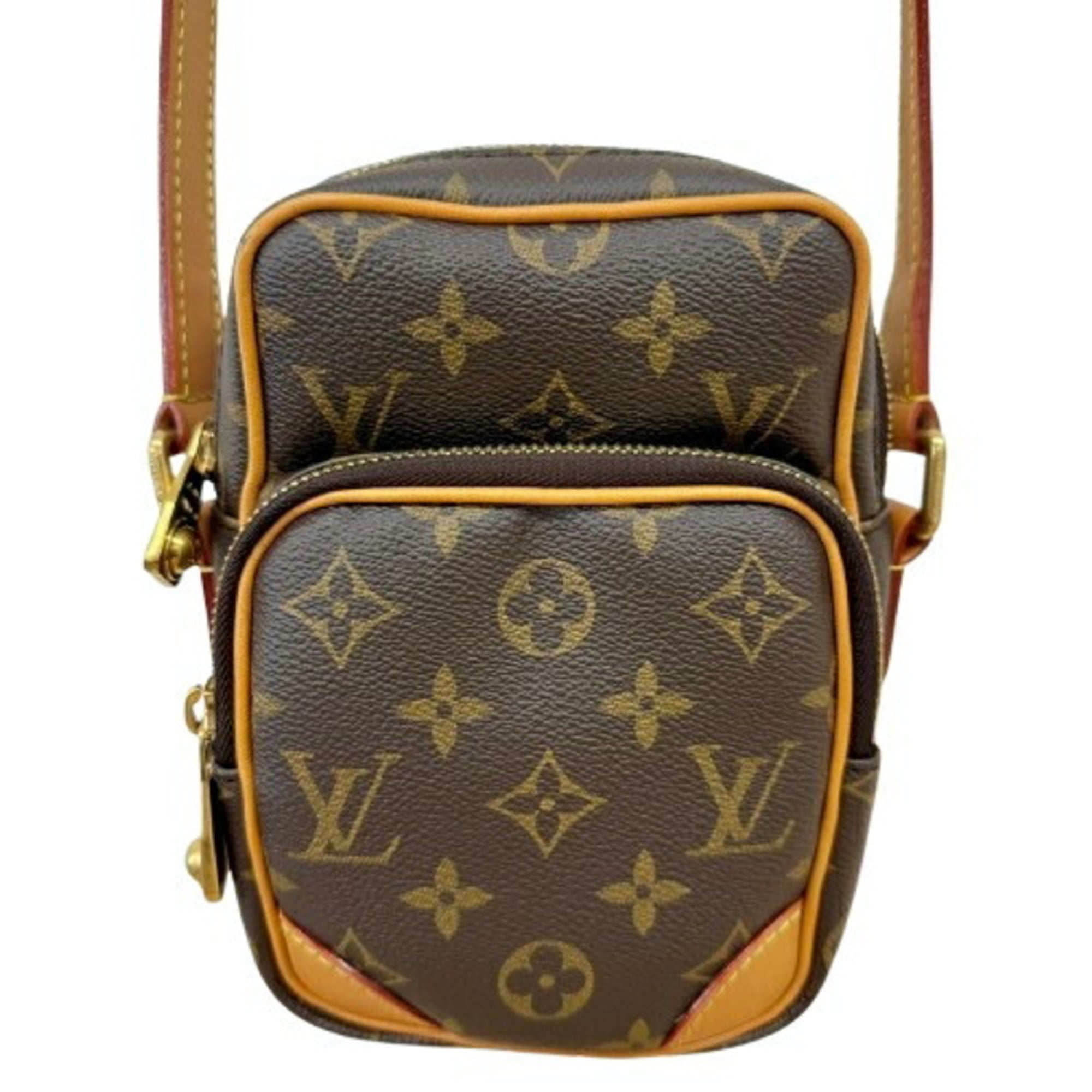 Louis Vuitton Monogram Brown Leather Shoulder Bag (Pre-Owned)