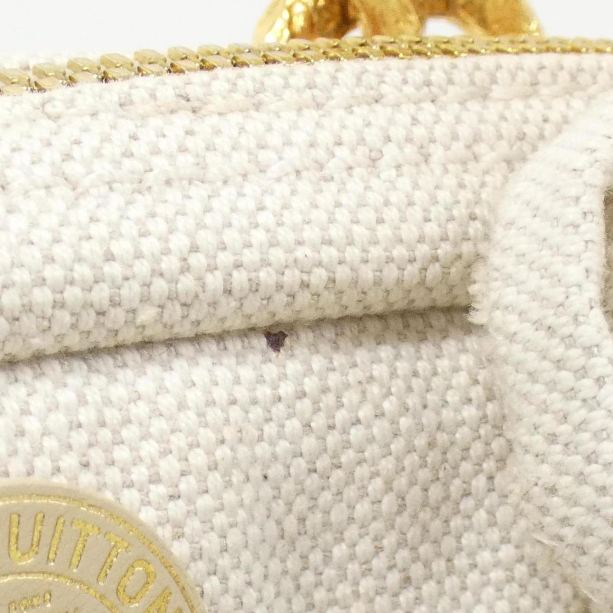 Louis Vuitton Lv Off White Canvas Handbag (Pre-Owned)
