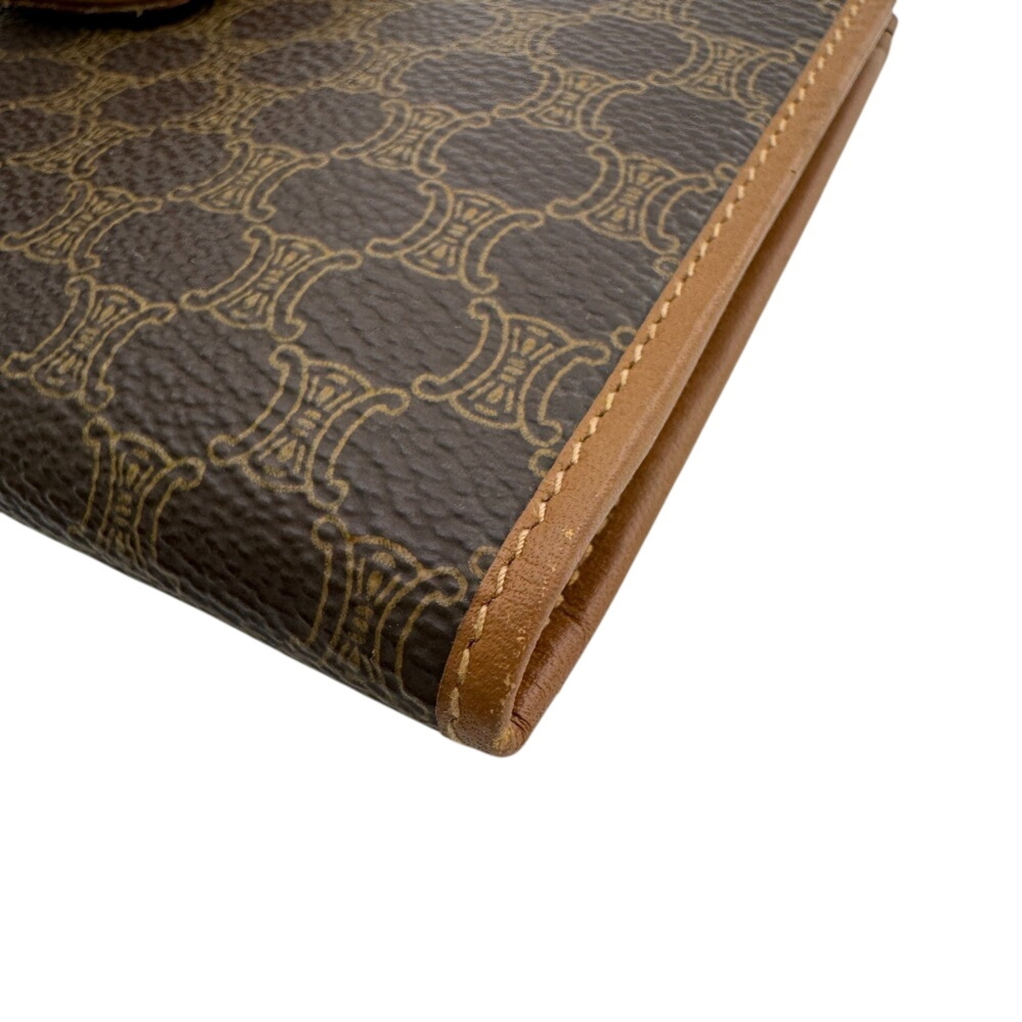 Celine Brown Leather Long Wallet (Bi-Fold) (Pre-Owned)