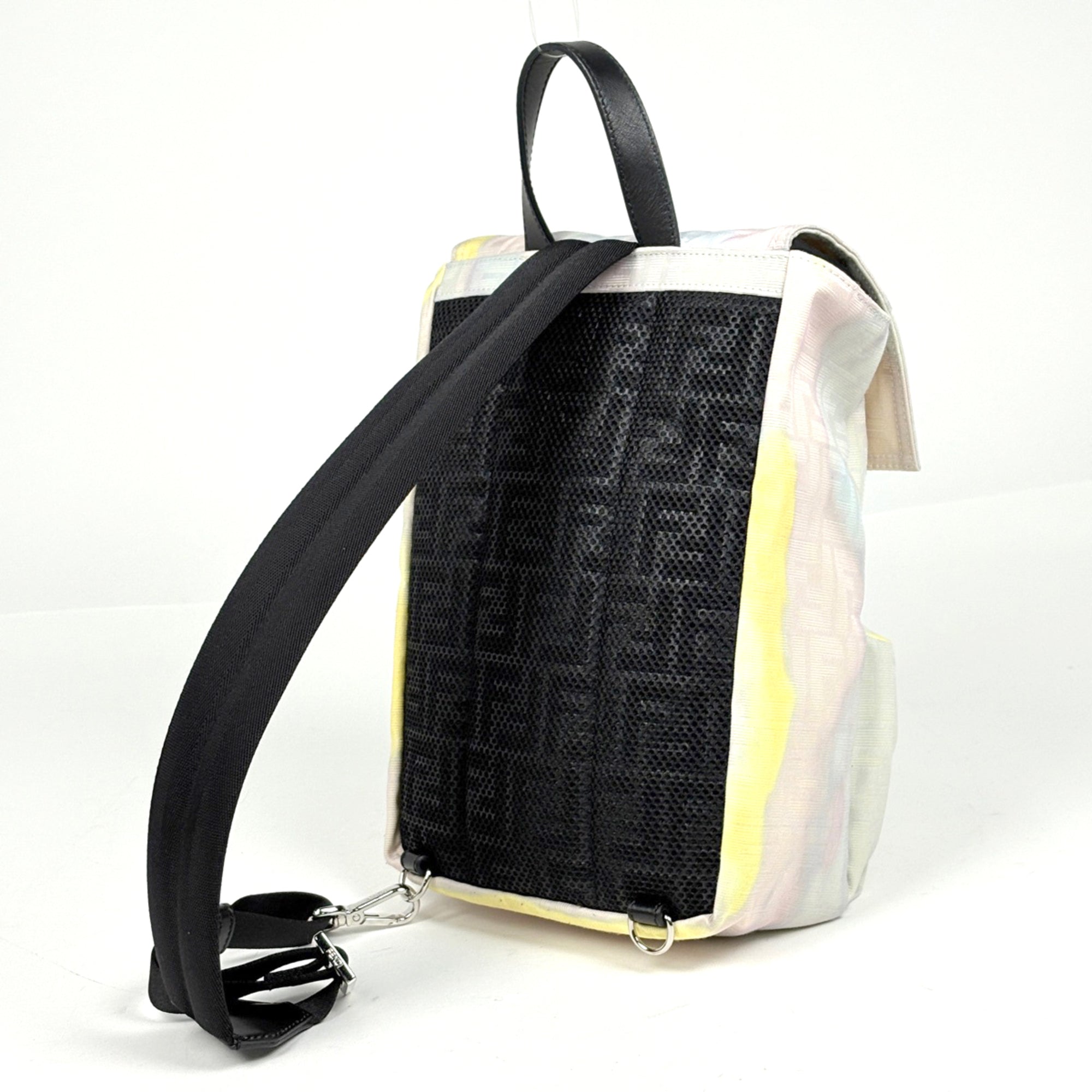 Fendi Multi-Color Nylon Leather Backpack (Pre-Owned)