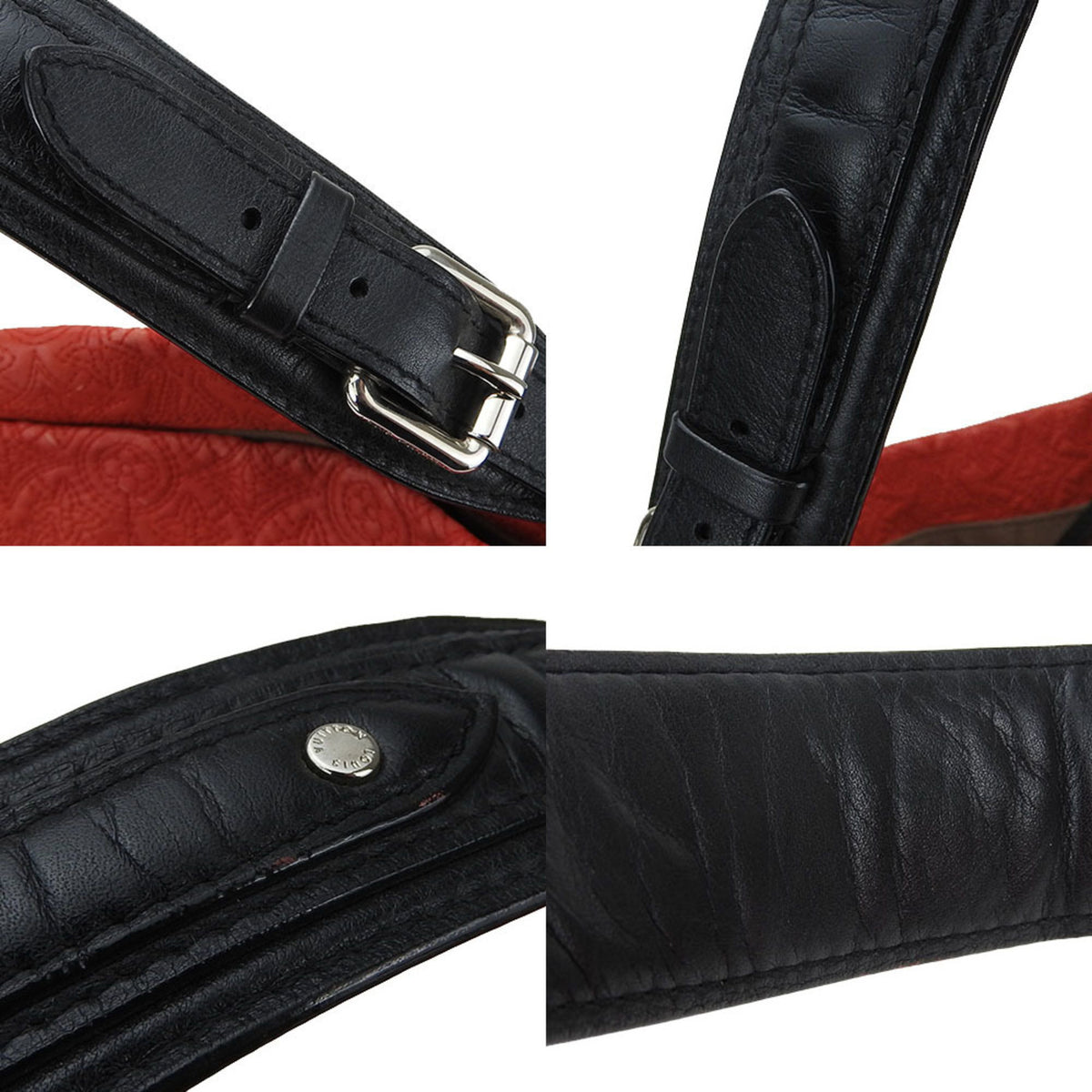 Louis Vuitton Black Red Color Monogram Shoulder Bag (Pre-Owned)