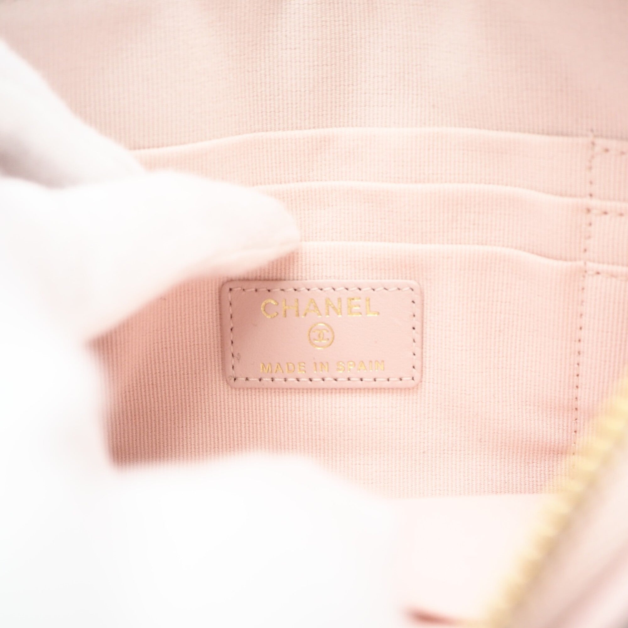 Chanel Matelasse Pink Grained Calfskin Pouch (Pre-Owned)