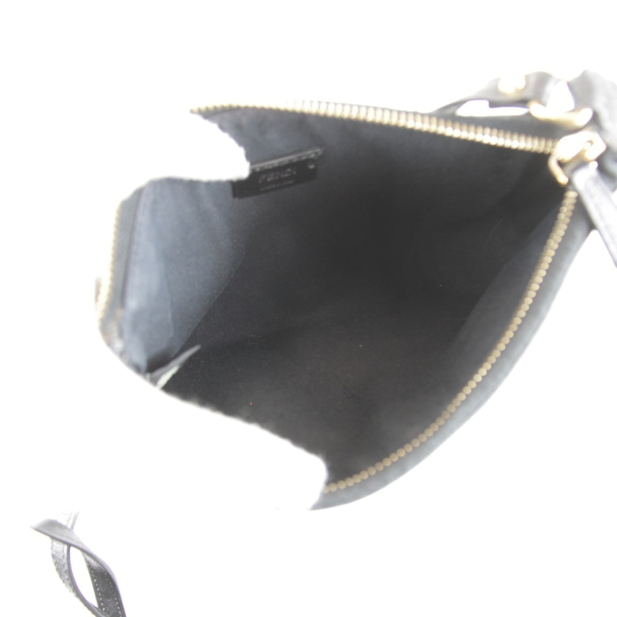 Fendi Black Leather Pouch Shoulder Bag (Pre-Owned)