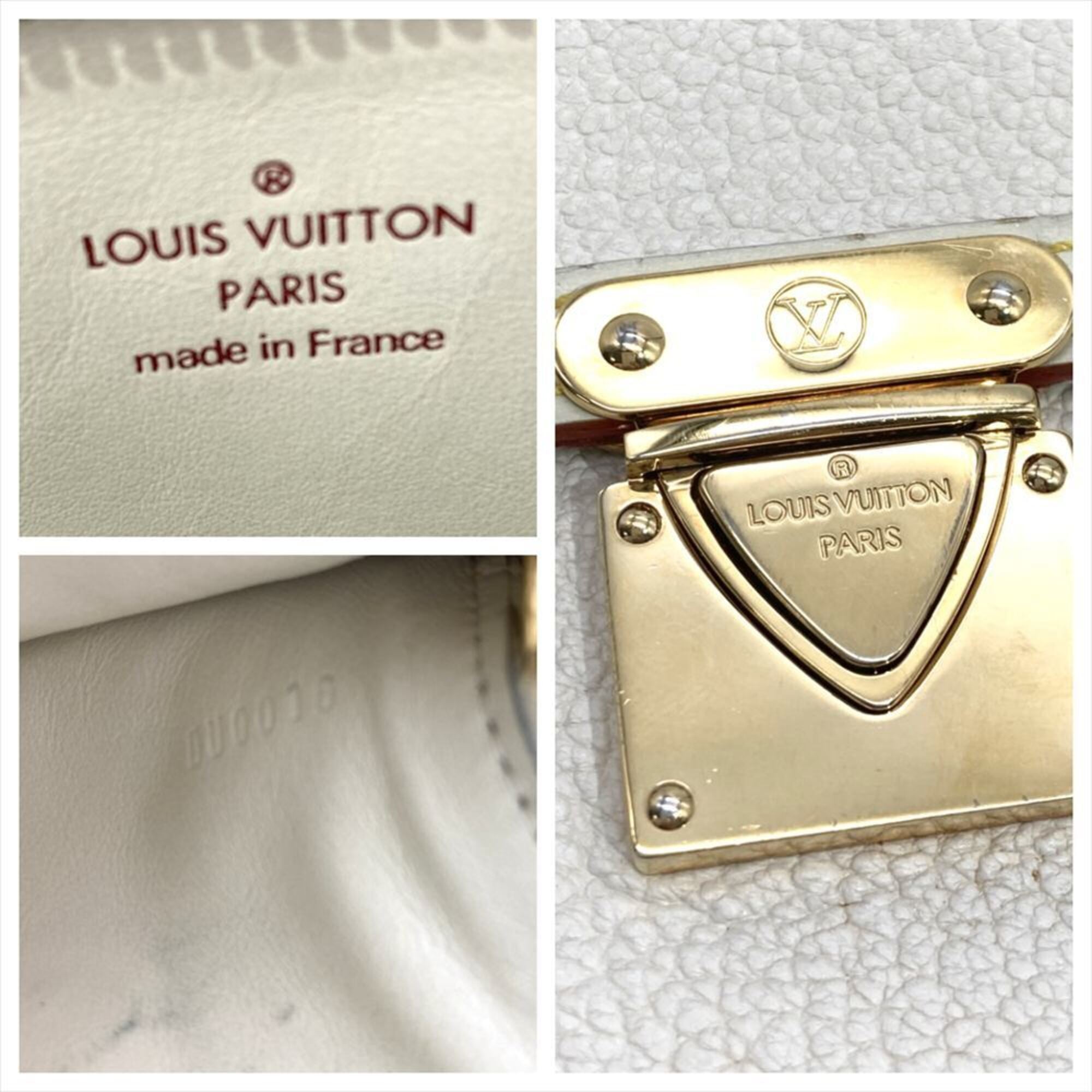 Louis Vuitton Blanc White Suhali Leather Handbag Pouch (Pre-Owned)