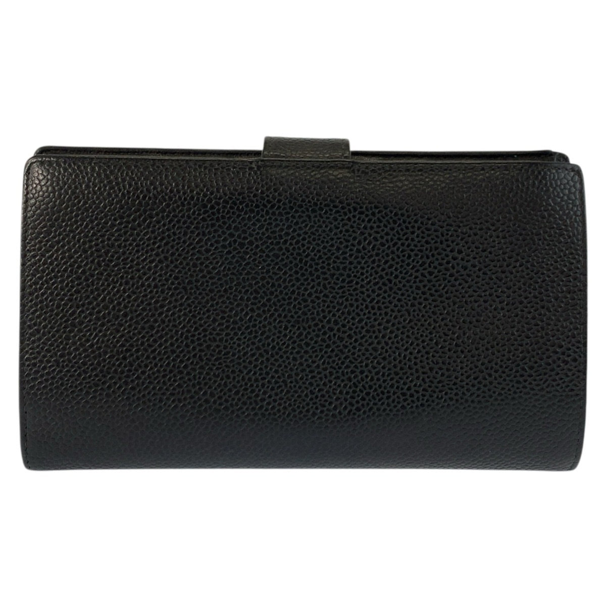 Chanel Black Leather Long Wallet (Bi-Fold) (Pre-Owned)