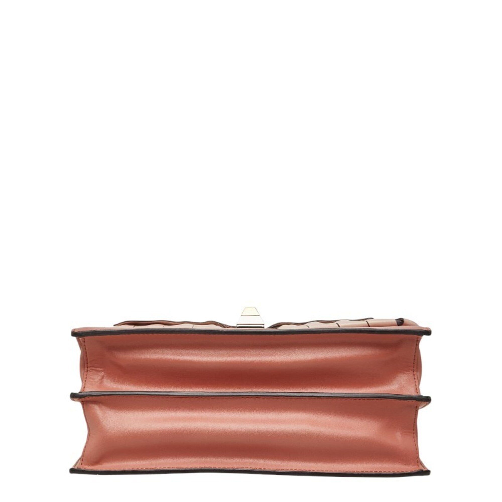 Fendi Pink Leather Handbag Shoulder Bag (Pre-Owned)
