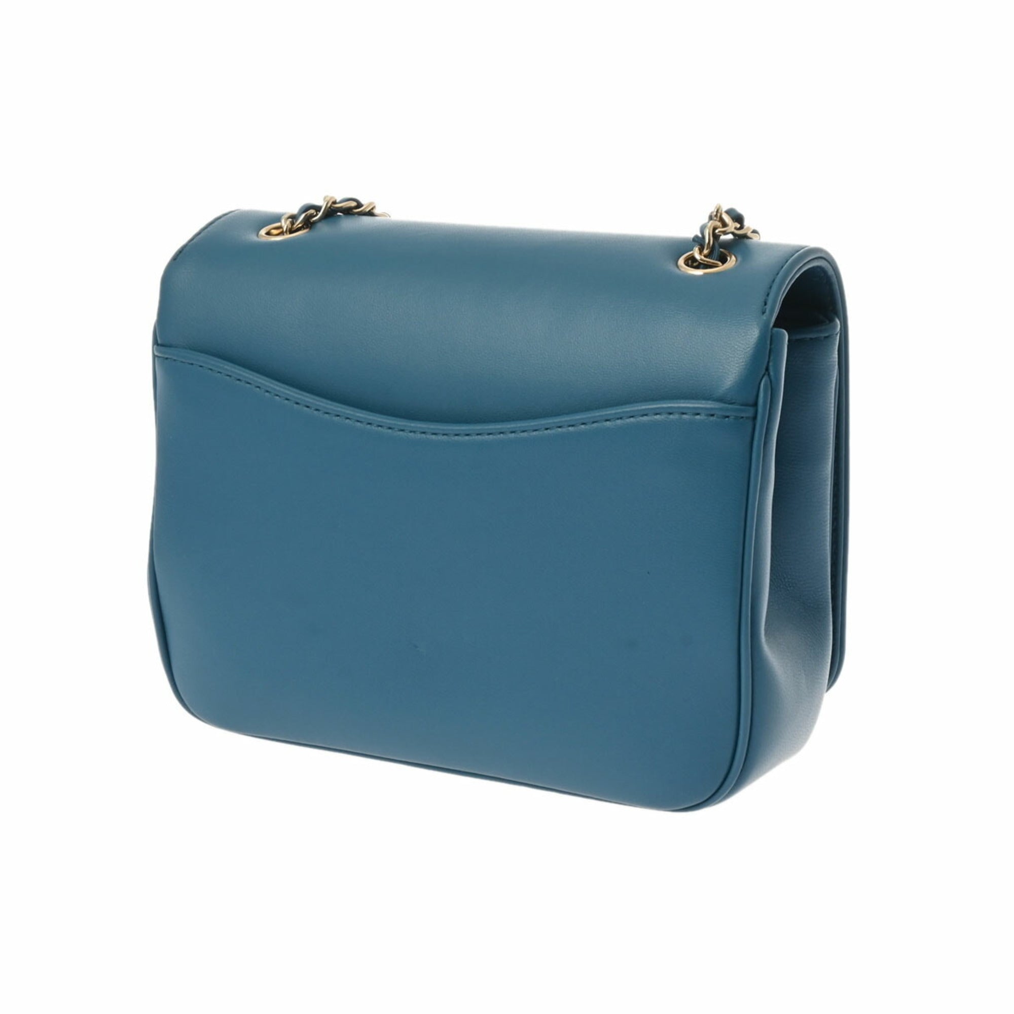 Chanel Blue Leather Shoulder Bag (Pre-Owned)