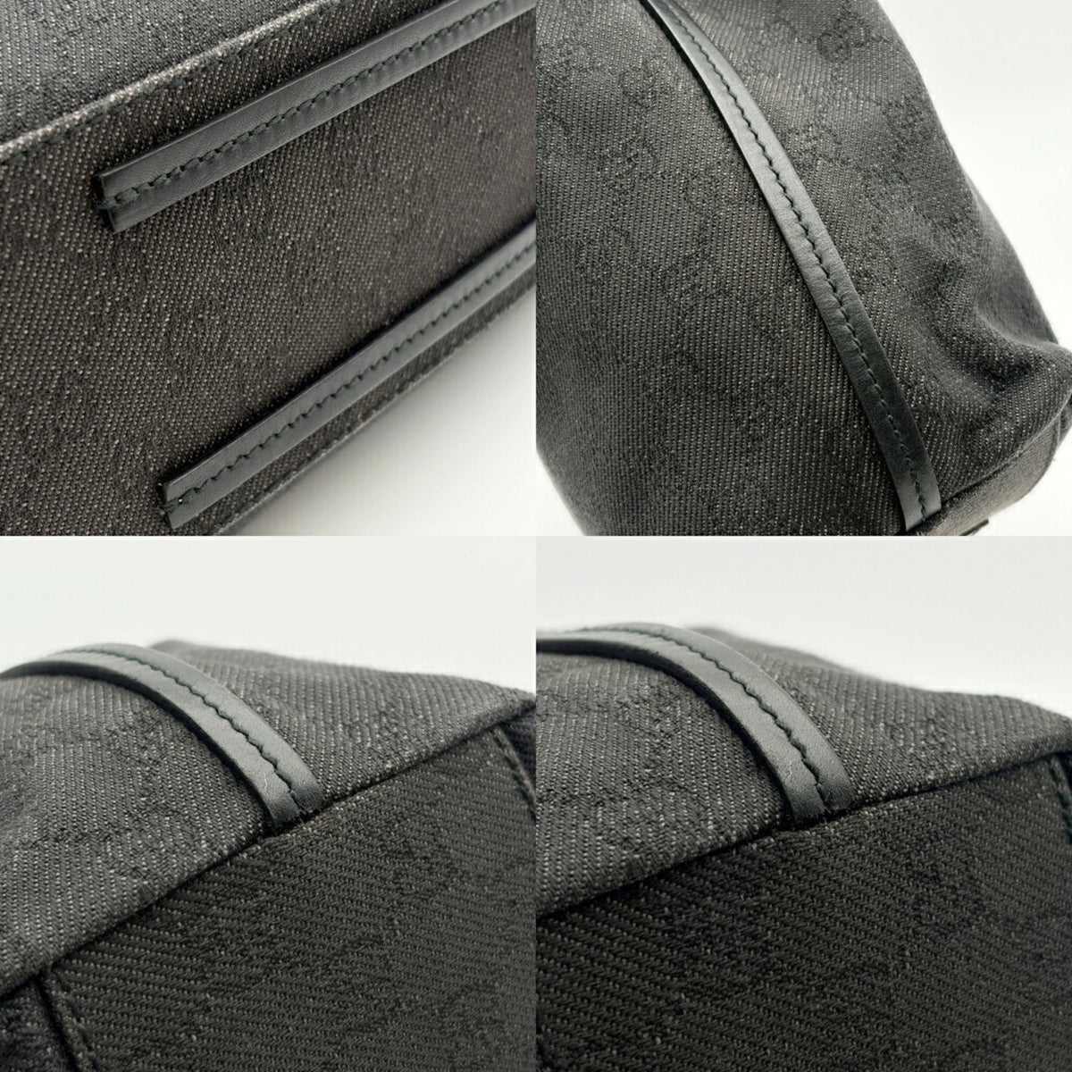 Gucci Black Gg Canvas Shoulder Bag Tote Bag (Pre-Owned)
